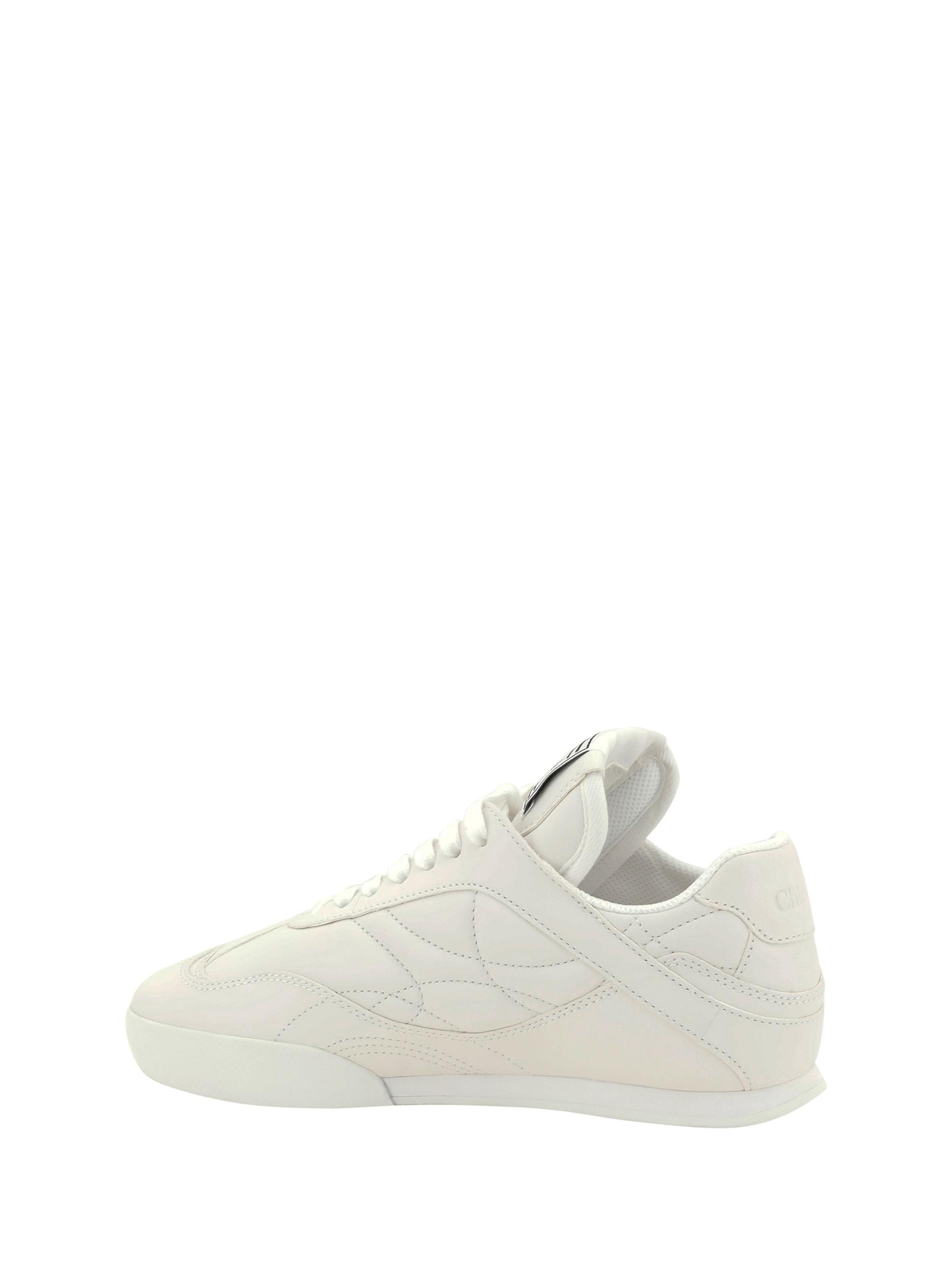 CHLOÉ Womens Chloe Kick Brand-patch Leather Low-top Trainers In White Product Image