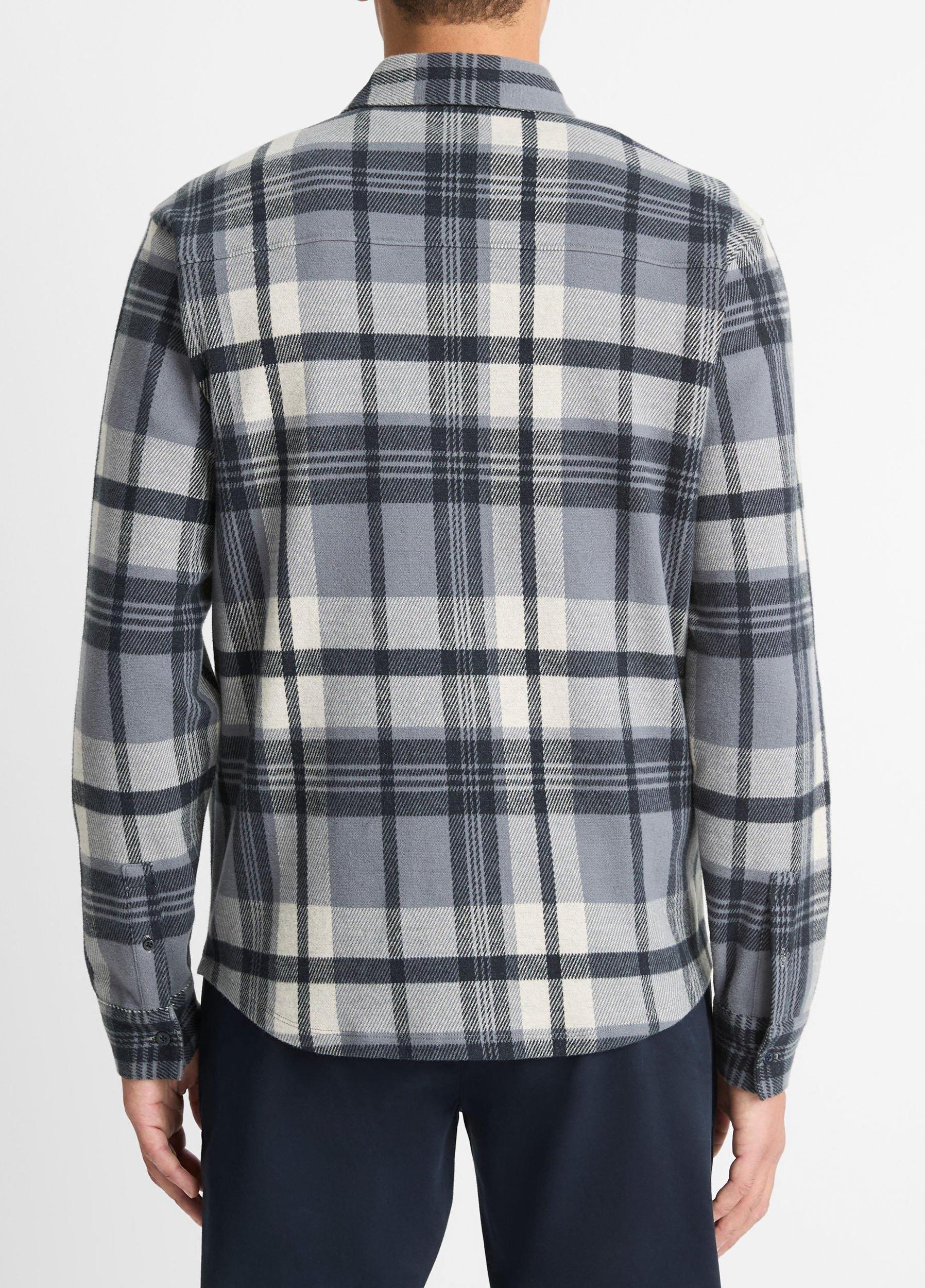 Plaid Cotton-Blend Shirt Jacket Product Image