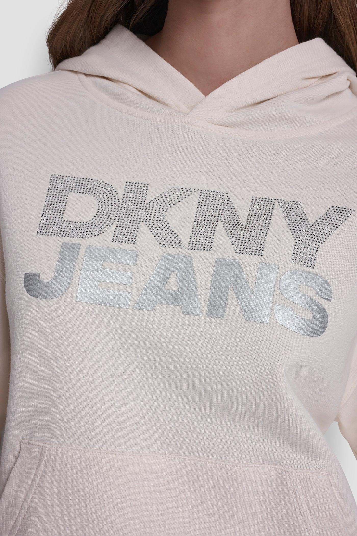 STACKED RHINESTONE FOIL LOGO HOODIE Product Image
