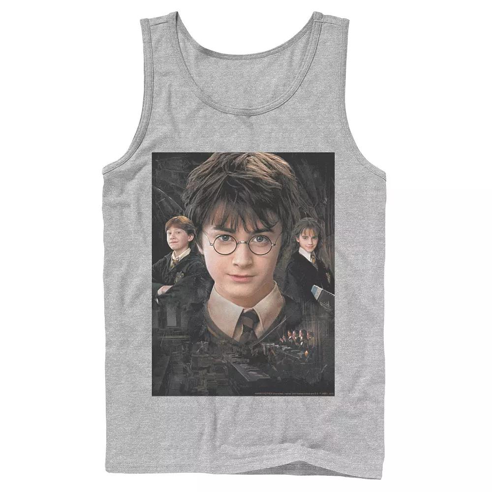 Men's Harry Potter Chamber Of Secrets Harry Ron Hermione Poster Graphic Tank Top,  Product Image