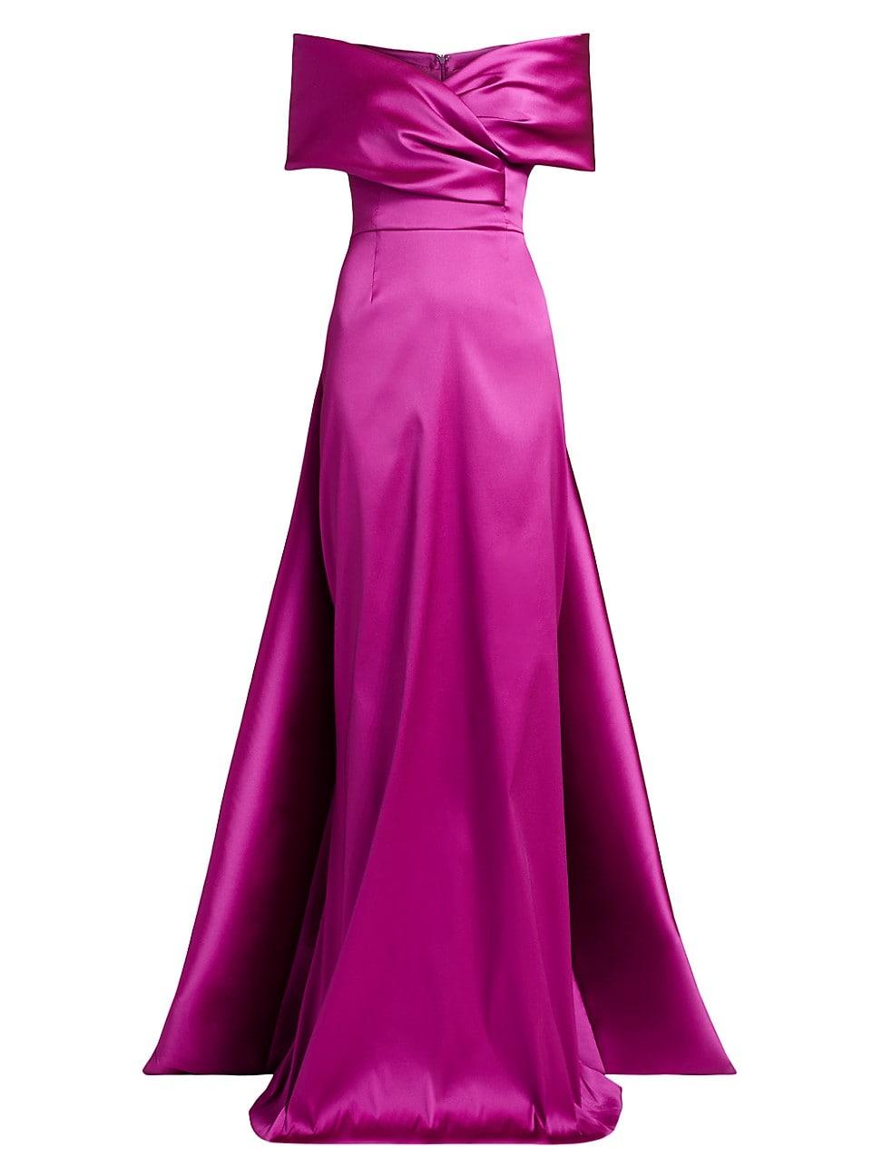 Womens Stretch Gazar Off-The-Shoulder Gown Product Image
