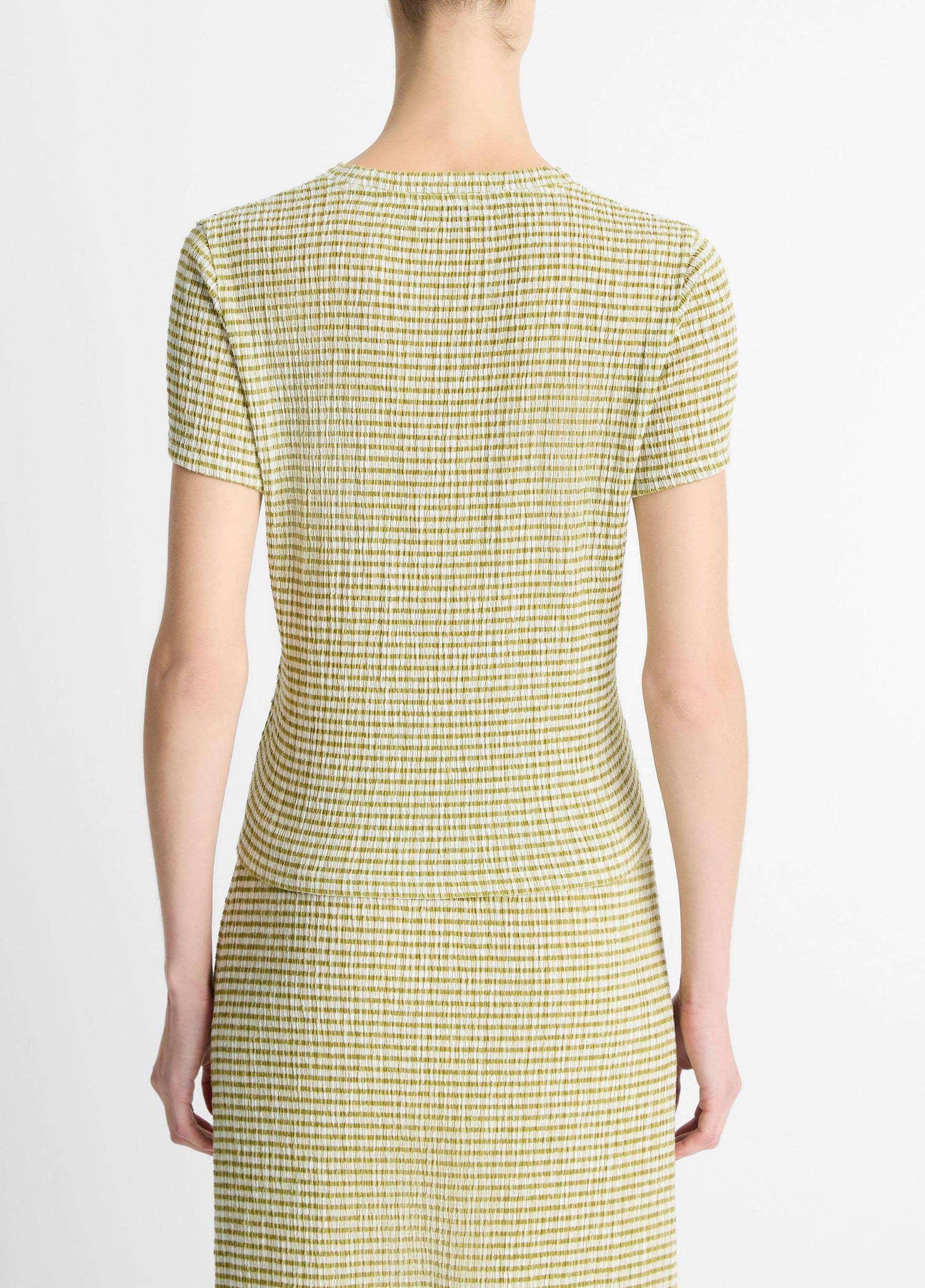 Checked Smocked T-Shirt Product Image