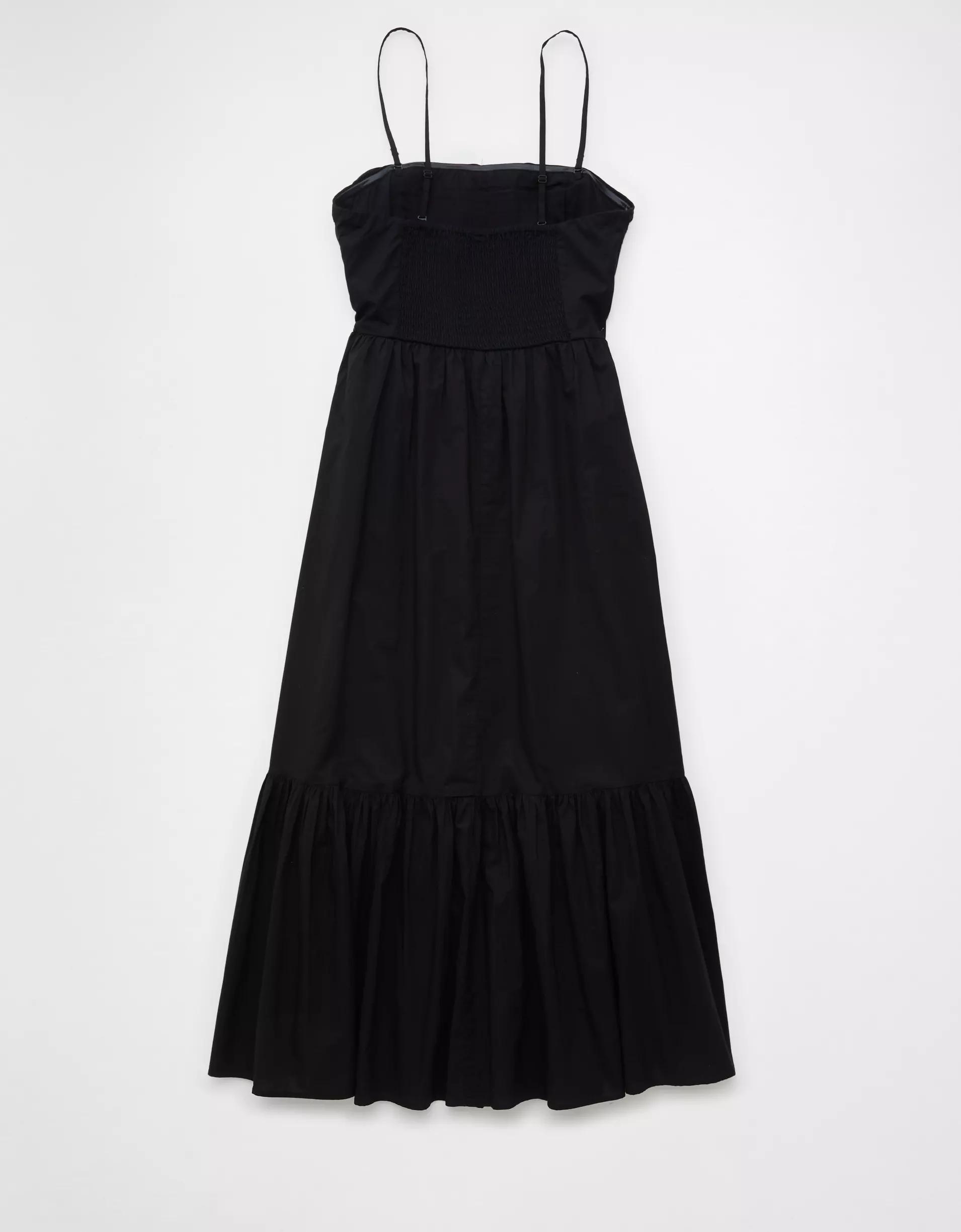AE Ruched Bodice Strapless Midi Dress Product Image