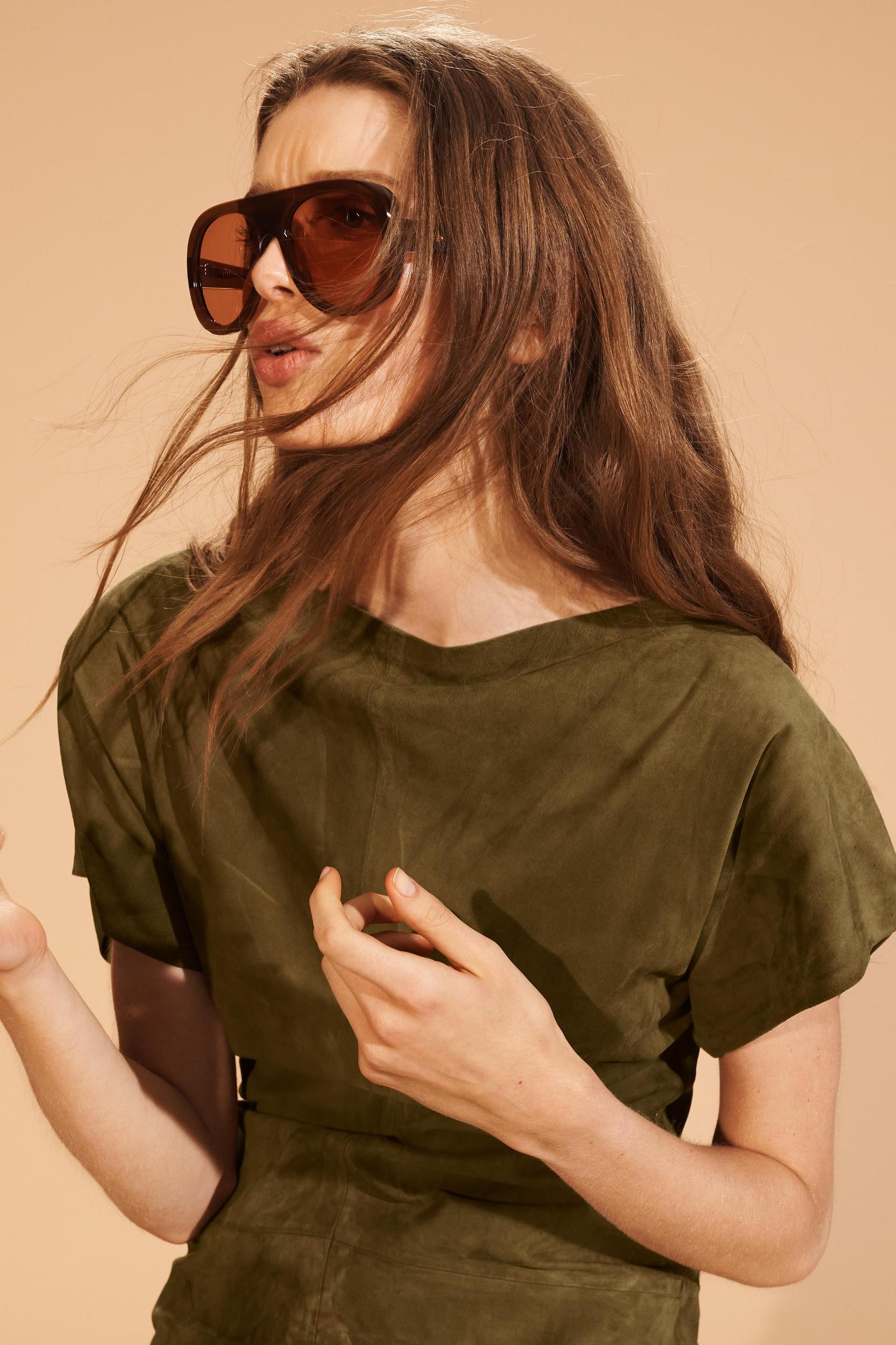 LIMITED EDITION SUEDE DRAPED DRESS Product Image