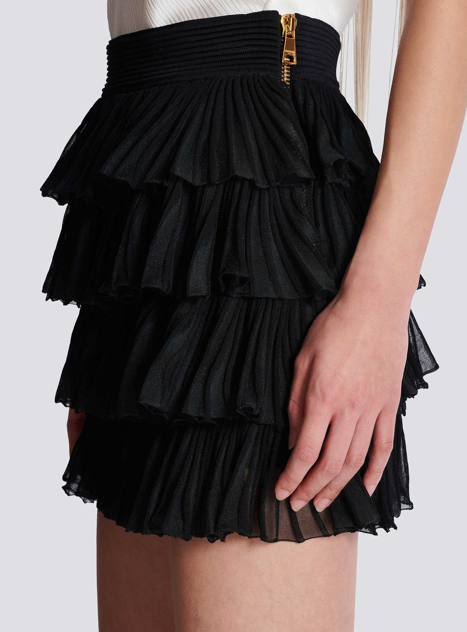 Short ruffled knit skirt  Product Image