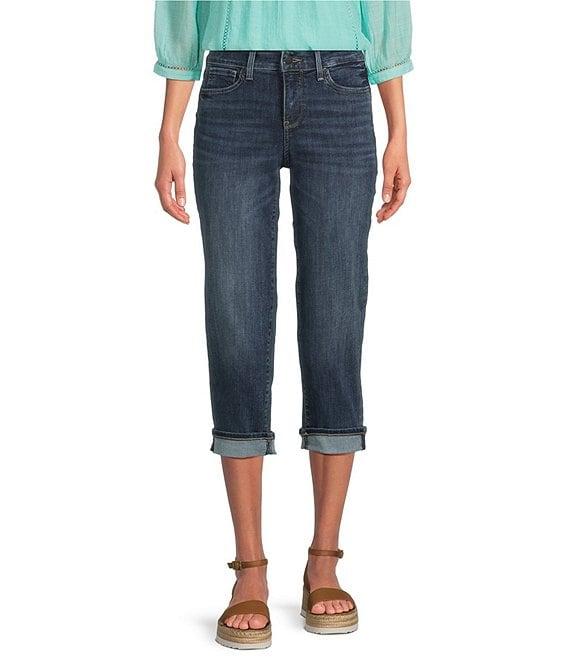 NYDJ Marilyn Cool Embrace® Stretch Denim Slim Straight Mid Rise Capri Stretch Jeans Product Image