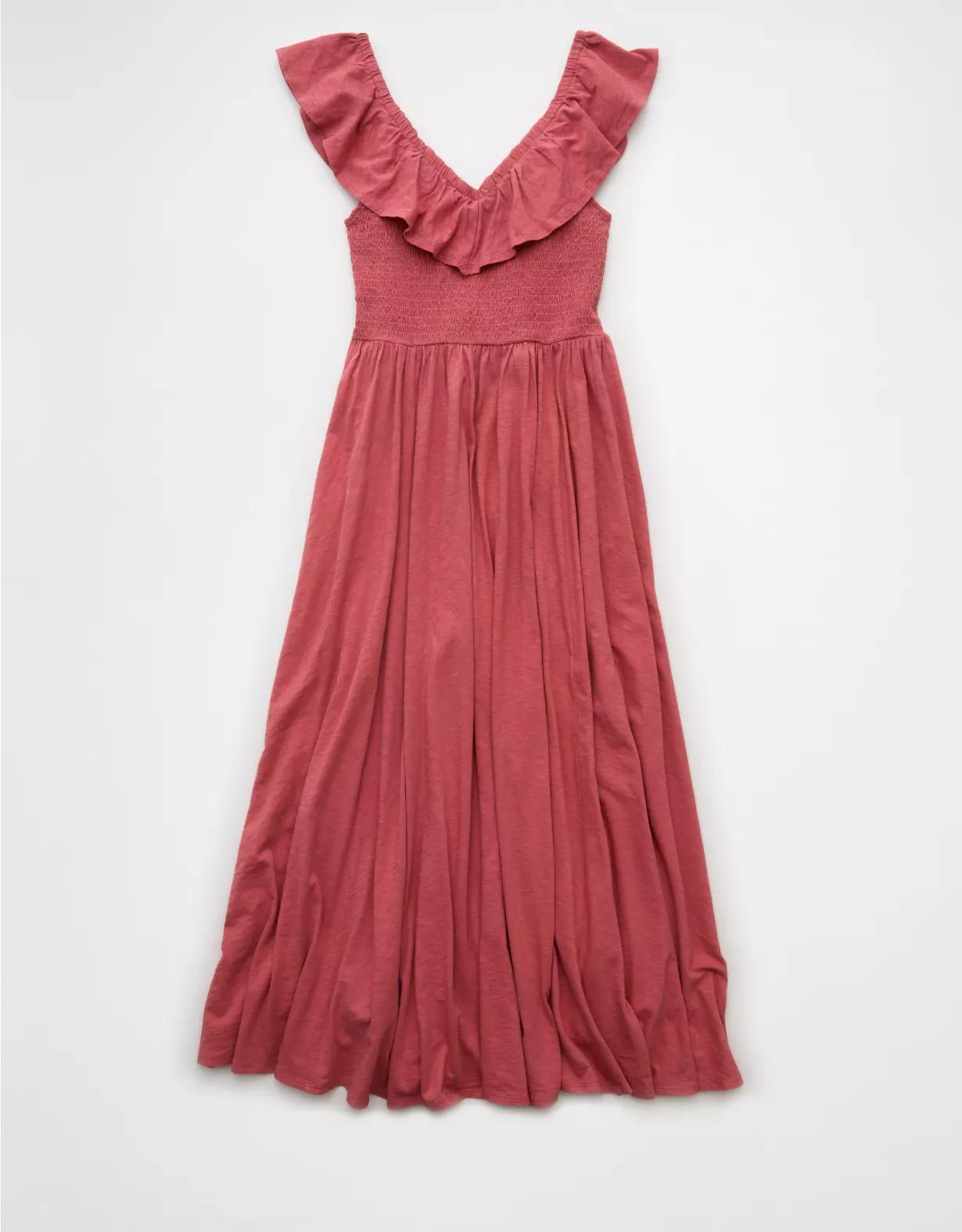 AE Sunchaser Knit Drop Waist Midi Dress Product Image