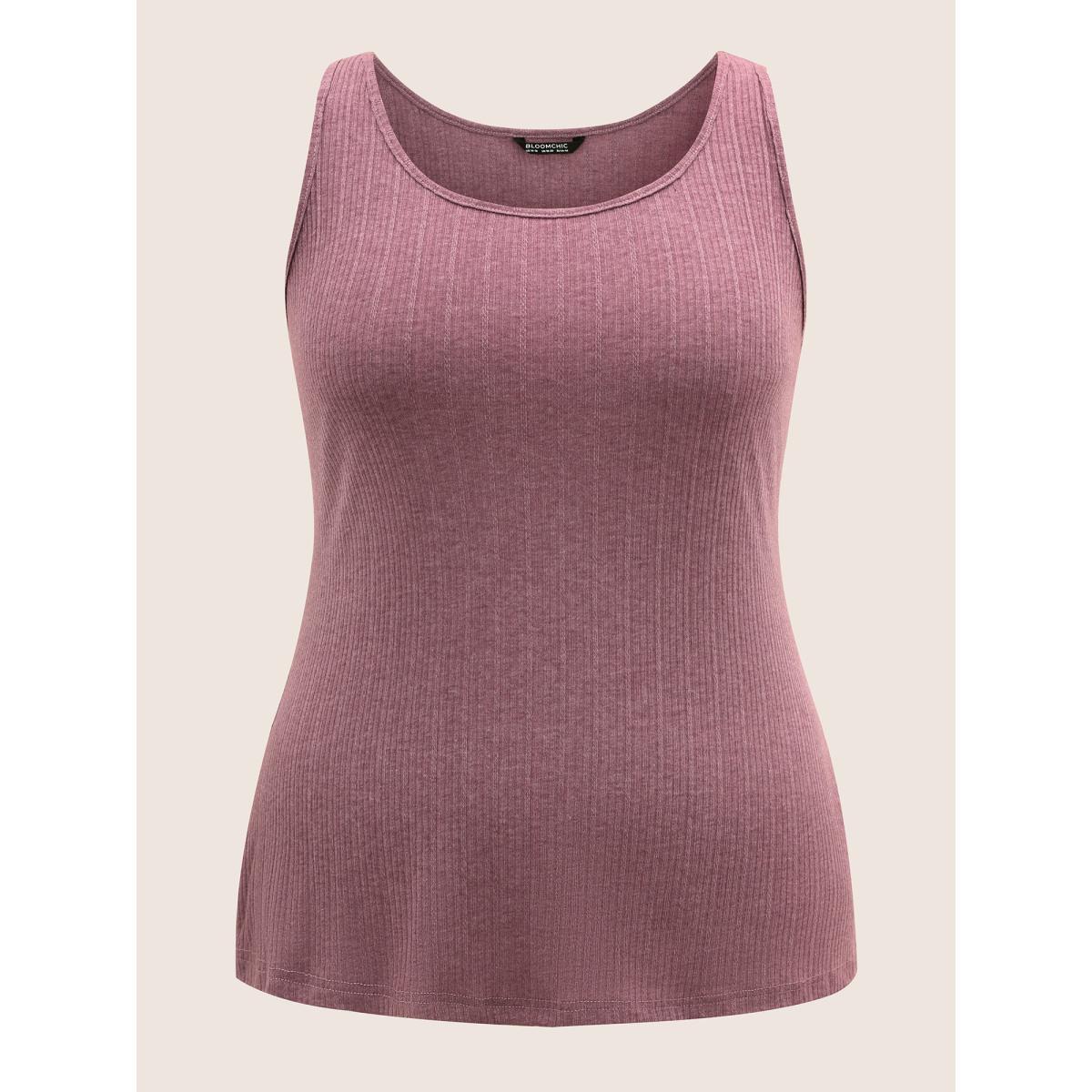 Plus Size Texture Patchwork Ruffles Drawstring Loungewear Set Women DustyPink Texture Sleeveless Non Leisure Loungewear Sets BloomChic 22-24/3X Product Image