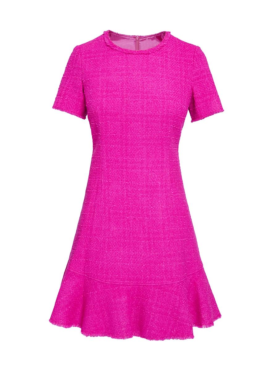 Womens Virgin Wool-Blend Boucl A-Line Dress Product Image