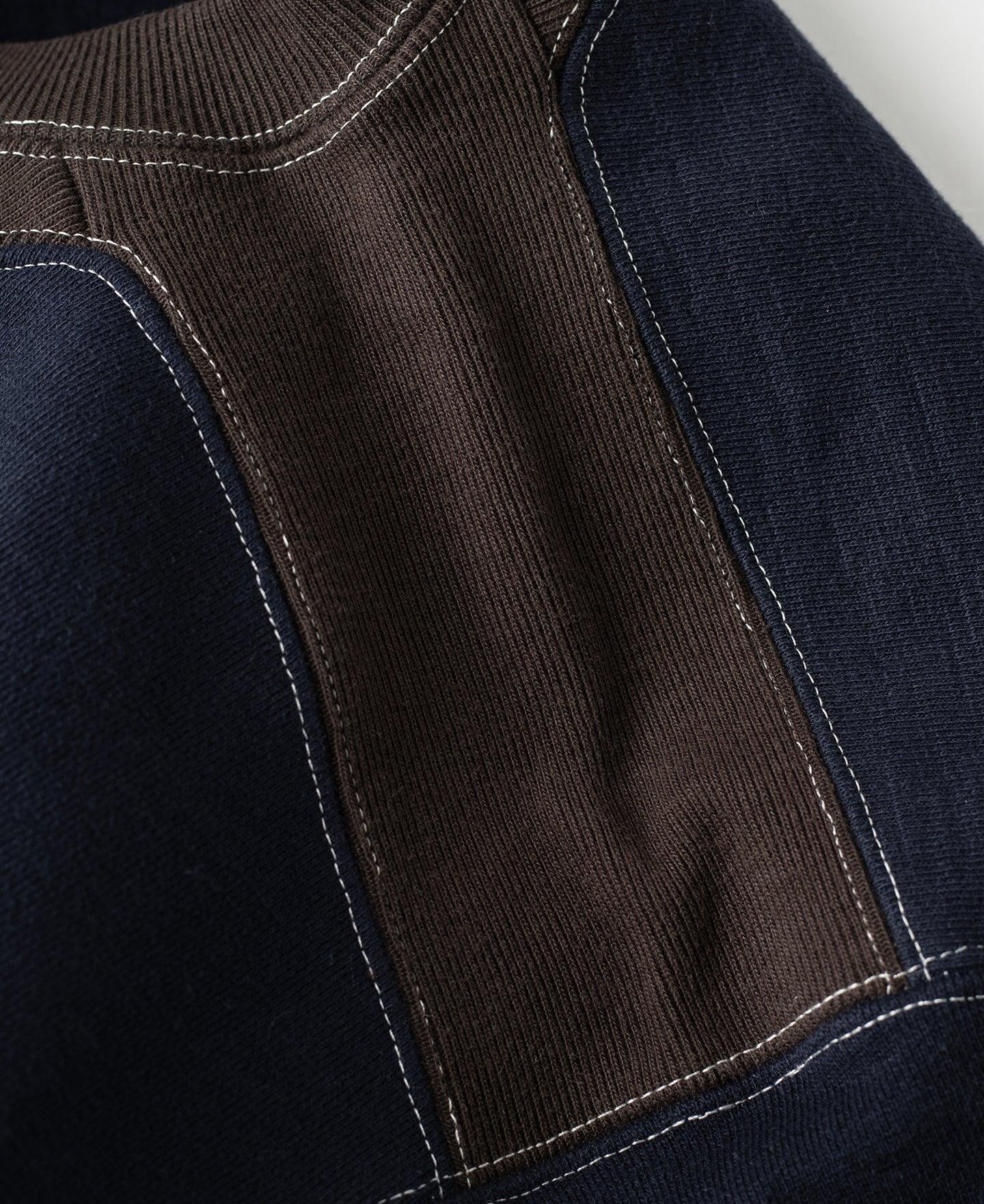 V-Inset Two-Tone Sweatshirt - Navy Product Image