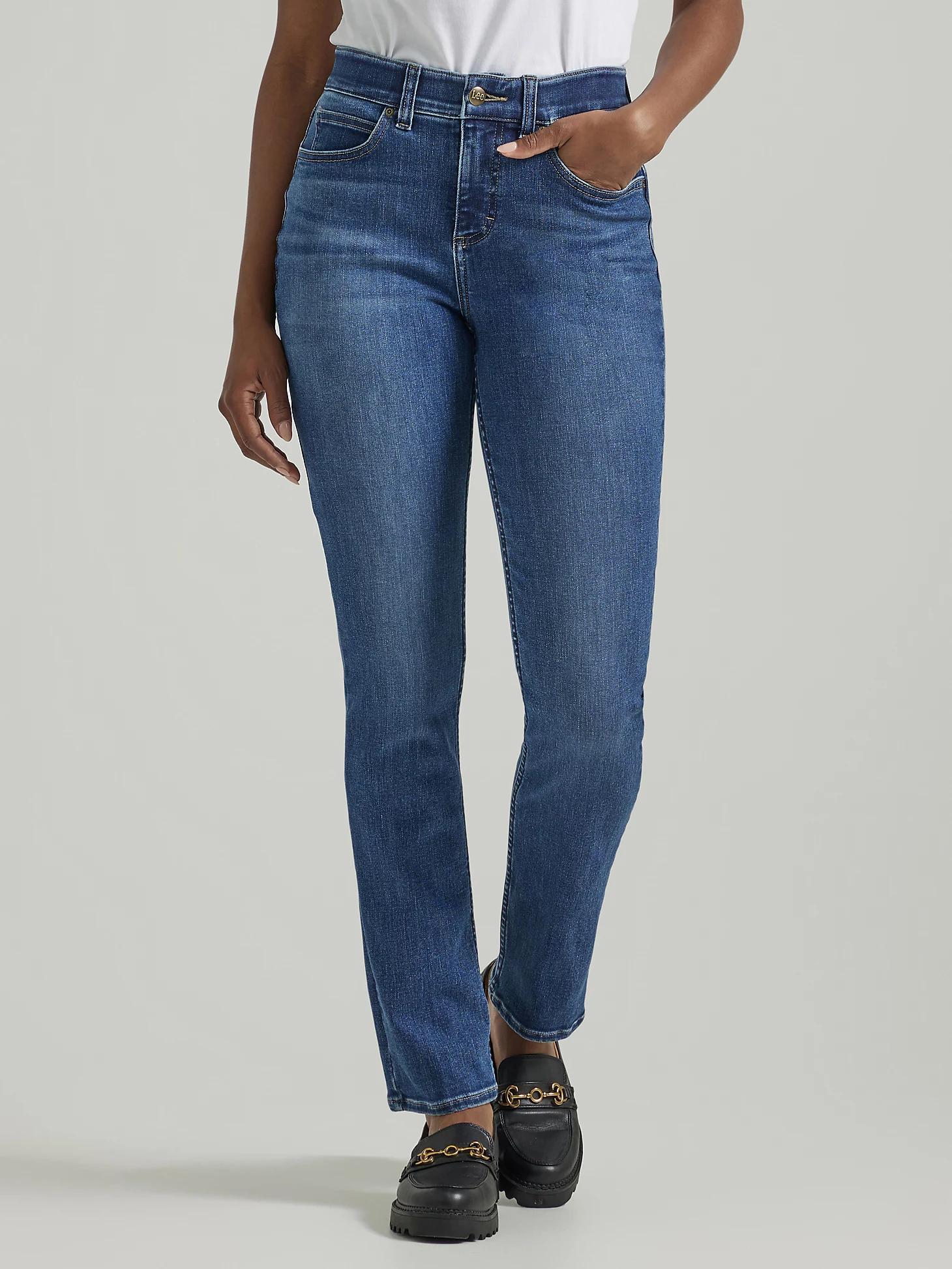 Women's Ultra Lux Comfort with Flex Motion Straight Jean (Petite) | Women's Jeans | Lee® Product Image
