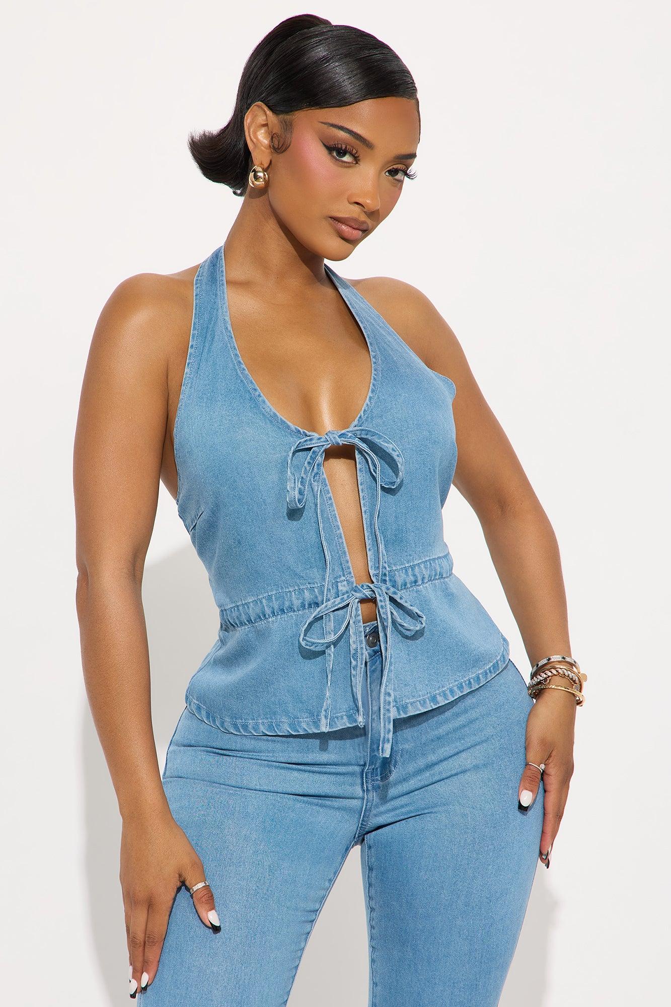 Jolene Flare Pant Set - Medium Wash Female Product Image