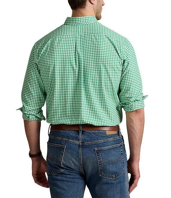 Polo Ralph Lauren Big & Tall Gingham Oxford Long Sleeve Woven Shirt Product Image