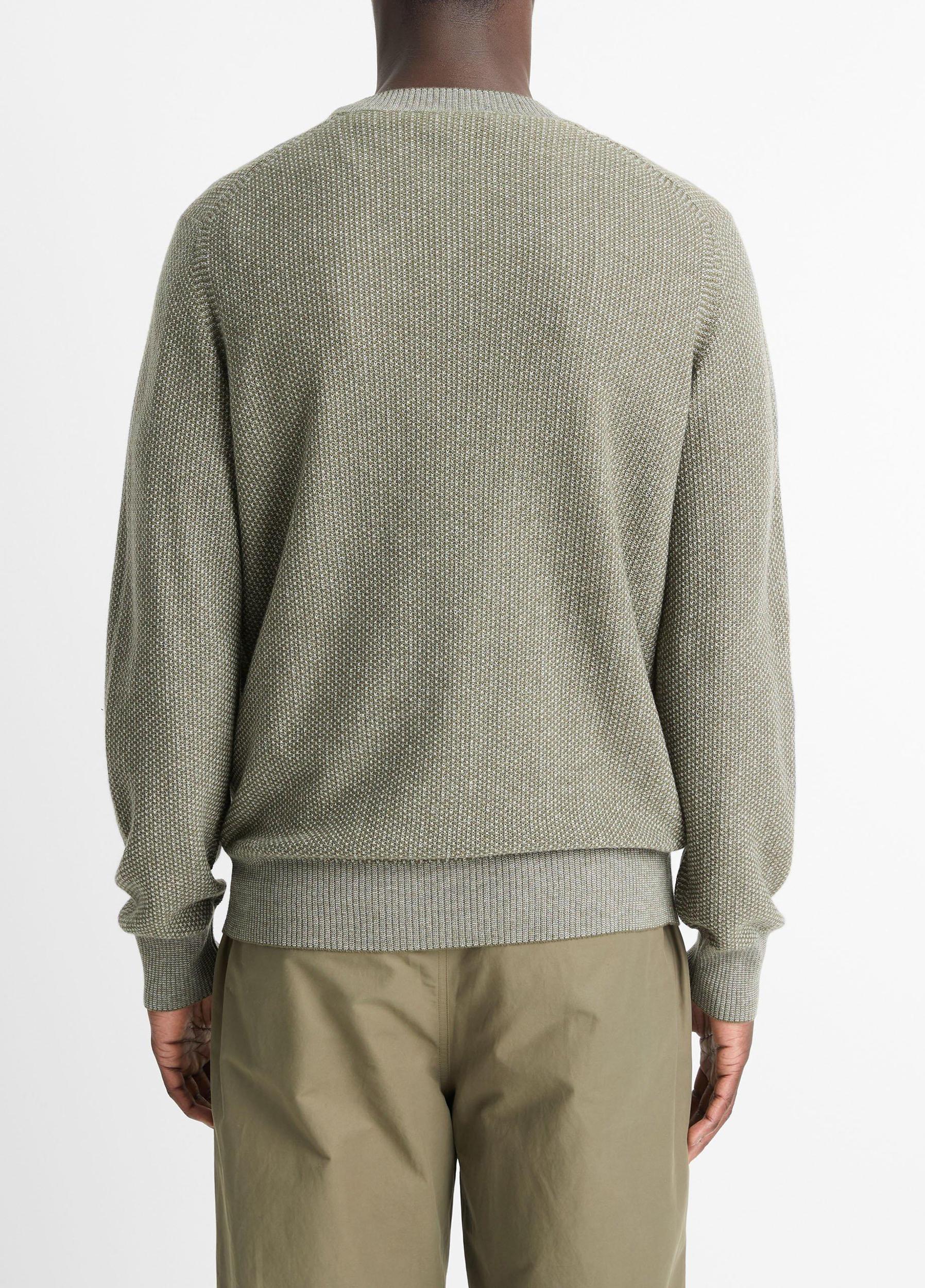 Mens Geo Jacquard Long-Sleeve Crewneck Sweater Product Image