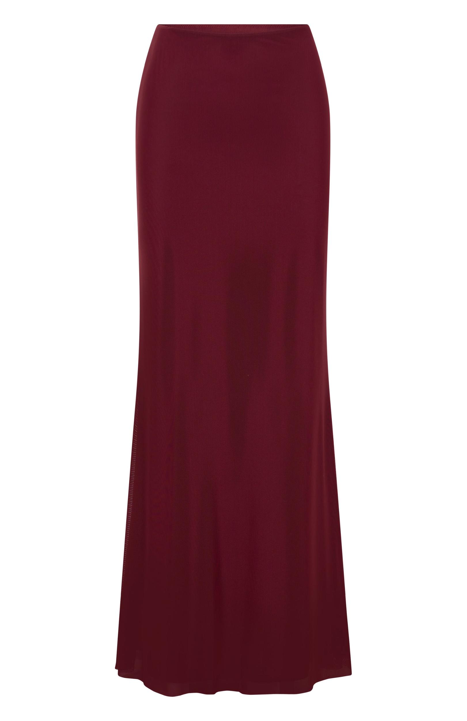 Loving You Maxi Skirt Burgundy Product Image
