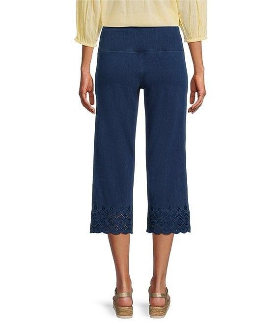 Intro Love the Fit Embroidered Hem Tummy Control Capri Leggings Product Image