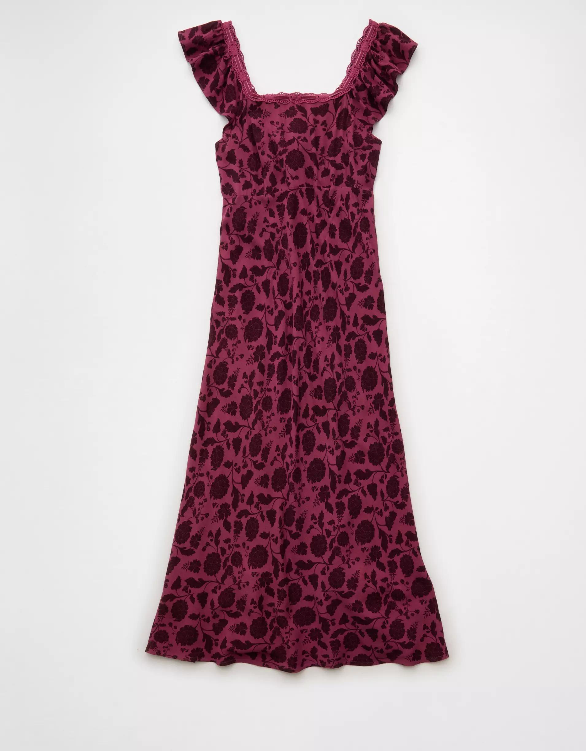 AE Lace Trim Midi Dress Product Image