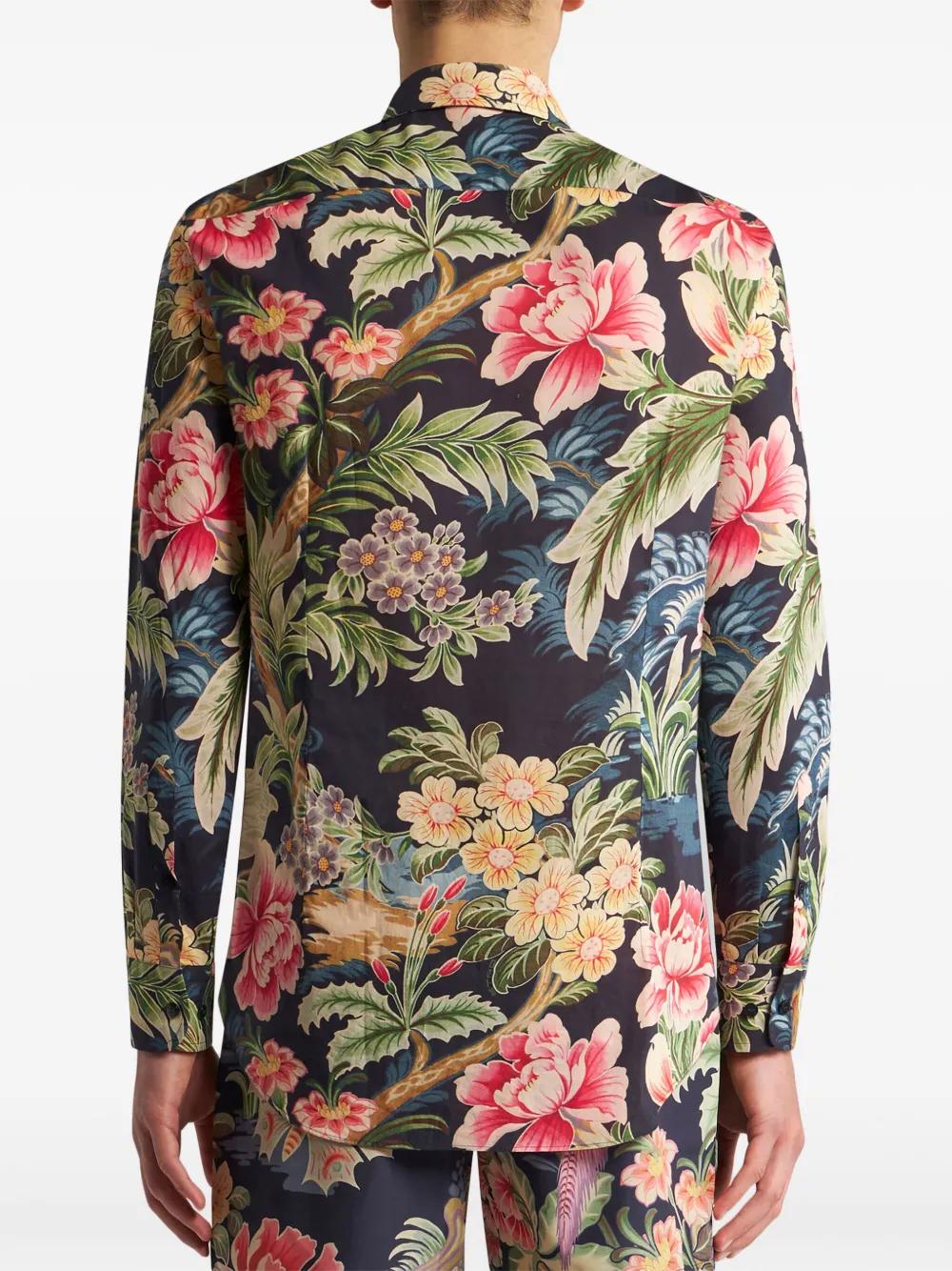 floral-print cotton shirt Product Image