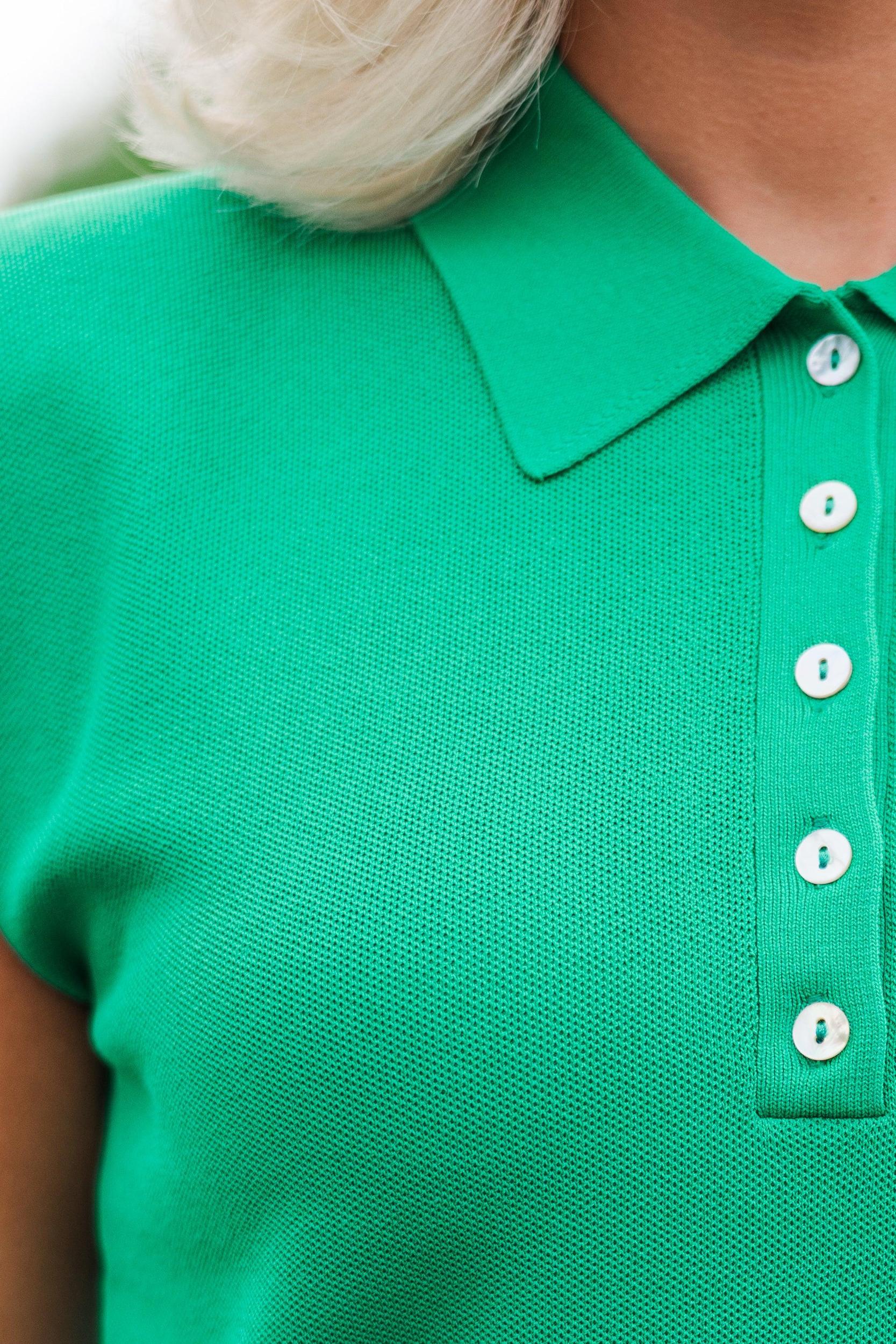 Easy Days Green Collared Top Female Product Image