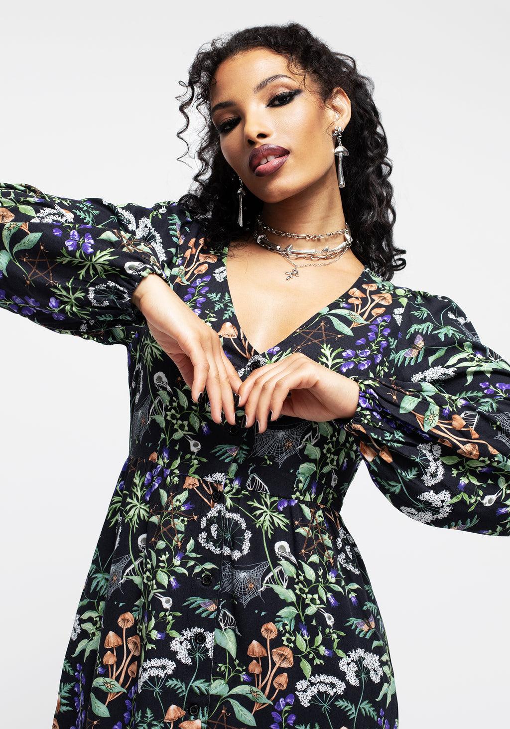 Vesna Button Up Midi Dress Product Image