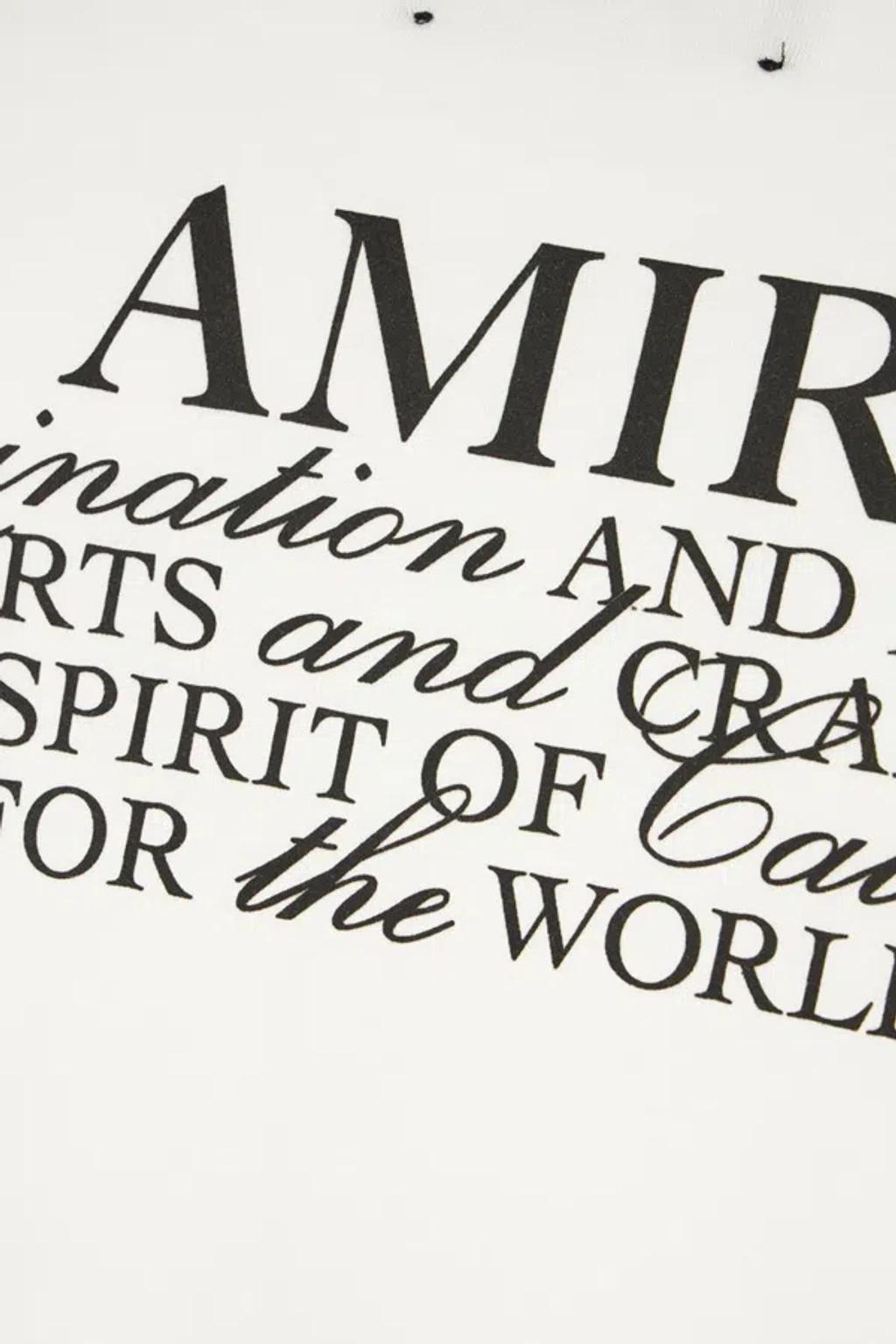 AMIRI Black Crewneck T-shirt With Logo Lettering On Front And Rear Product Image