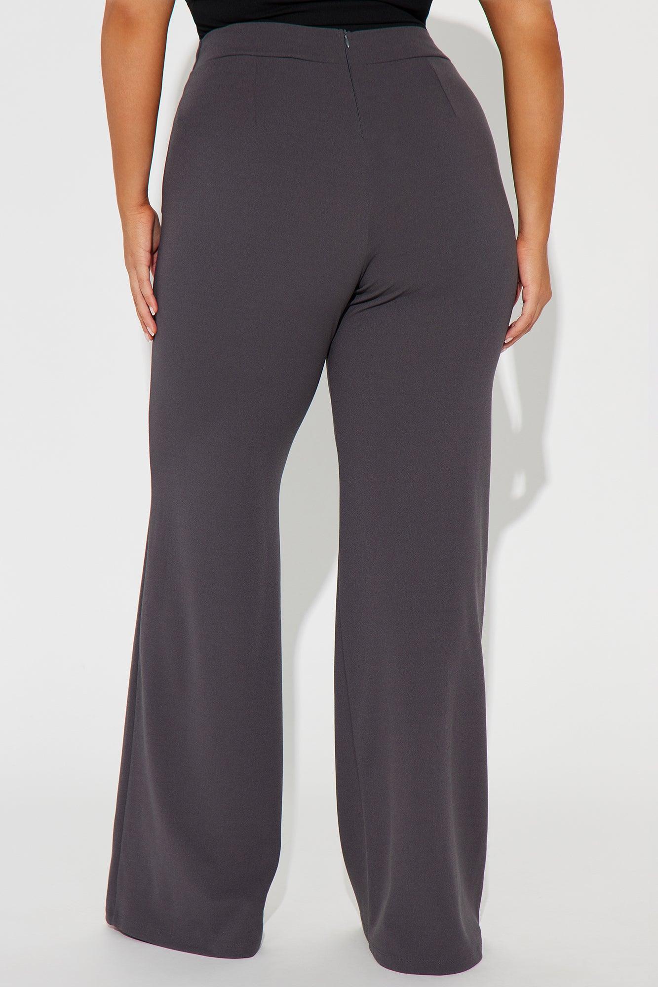 Tall Victoria High Waisted Dress Pants - Charcoal Product Image