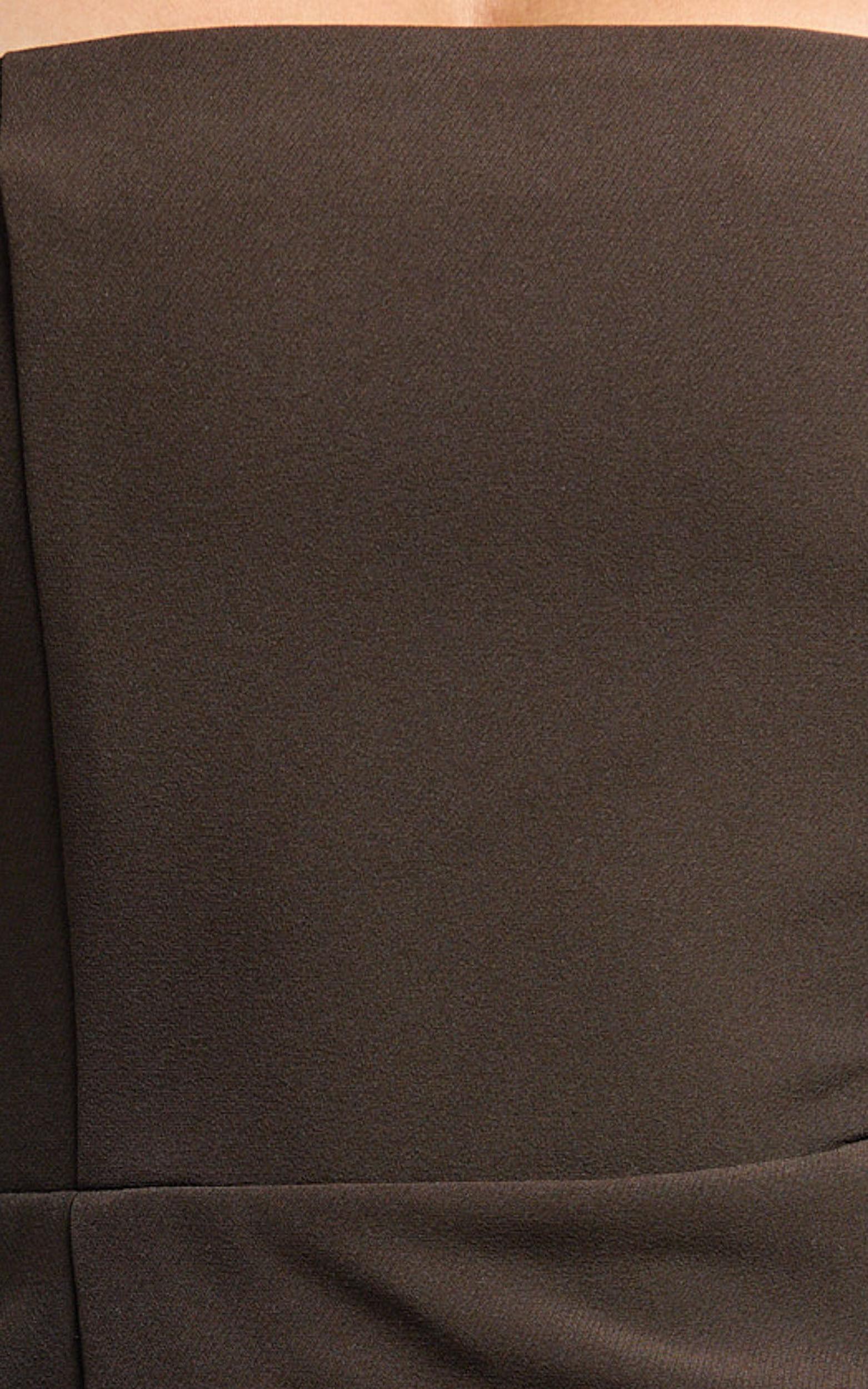 Selena Mini Dress - Strapless Fitted Dress in Dark Chocolate Product Image