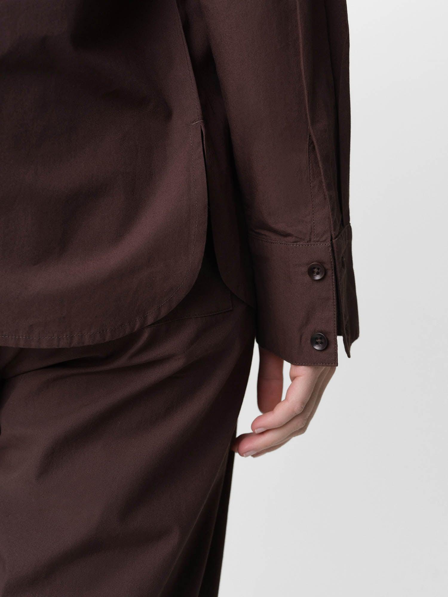 Organic Poplin Long Sleeve Button Down Female Product Image