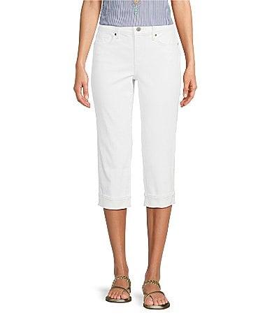 NYDJ Marilyn Cuffed Cool Embrace Cropped Denim Jeans Product Image