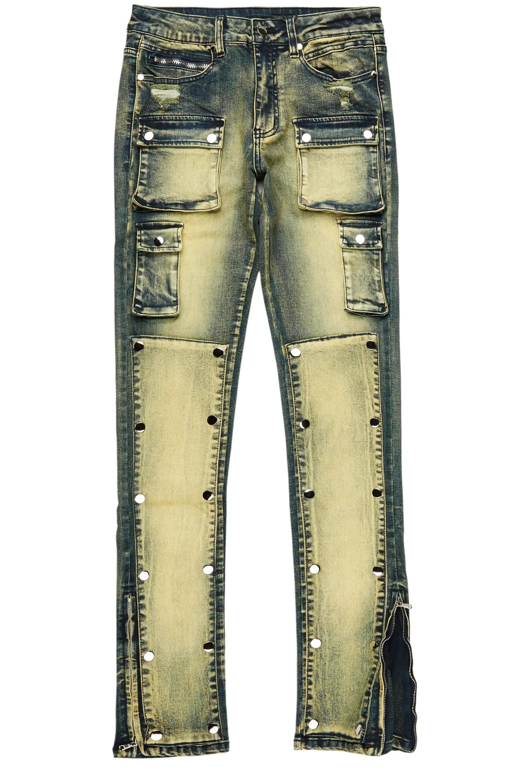 Santana Tint Wash Stacked Flare Jean Male Product Image