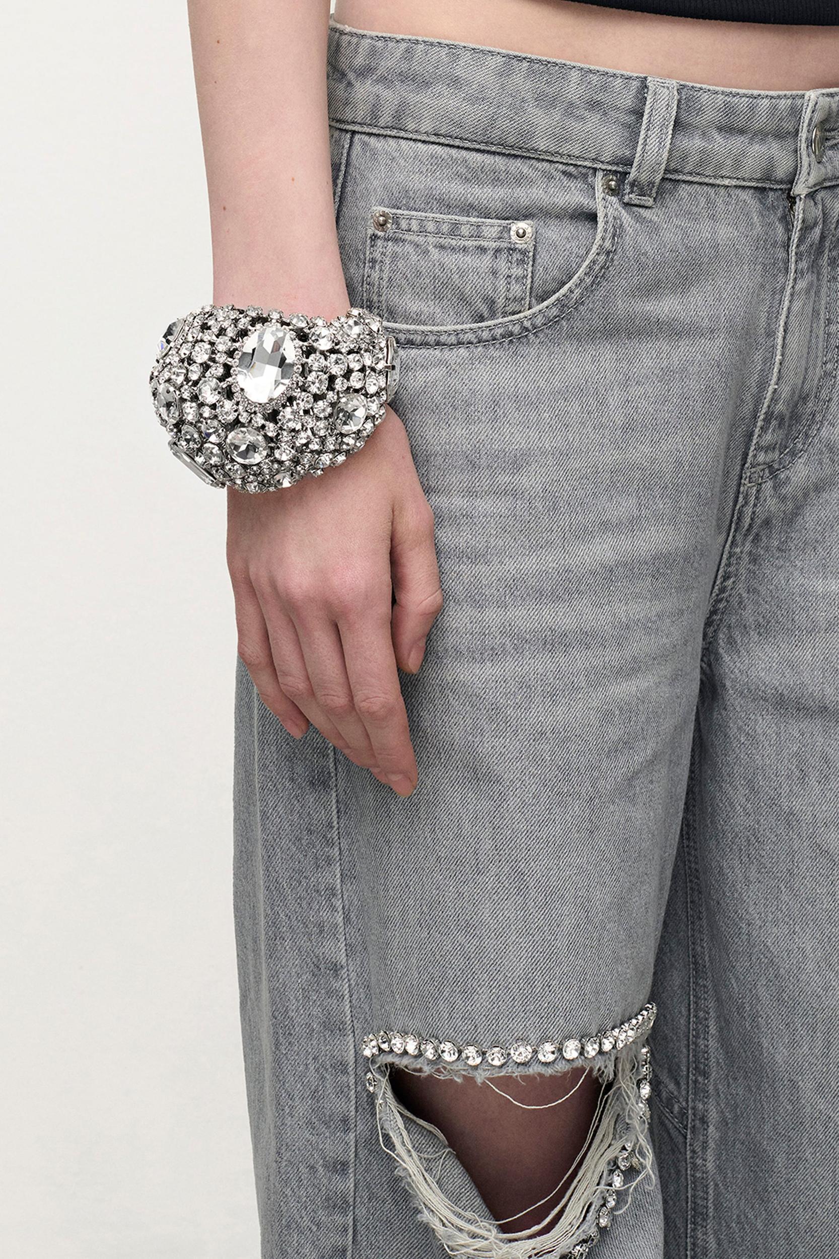 Crystal Cluster Cuff Bracelet Product Image