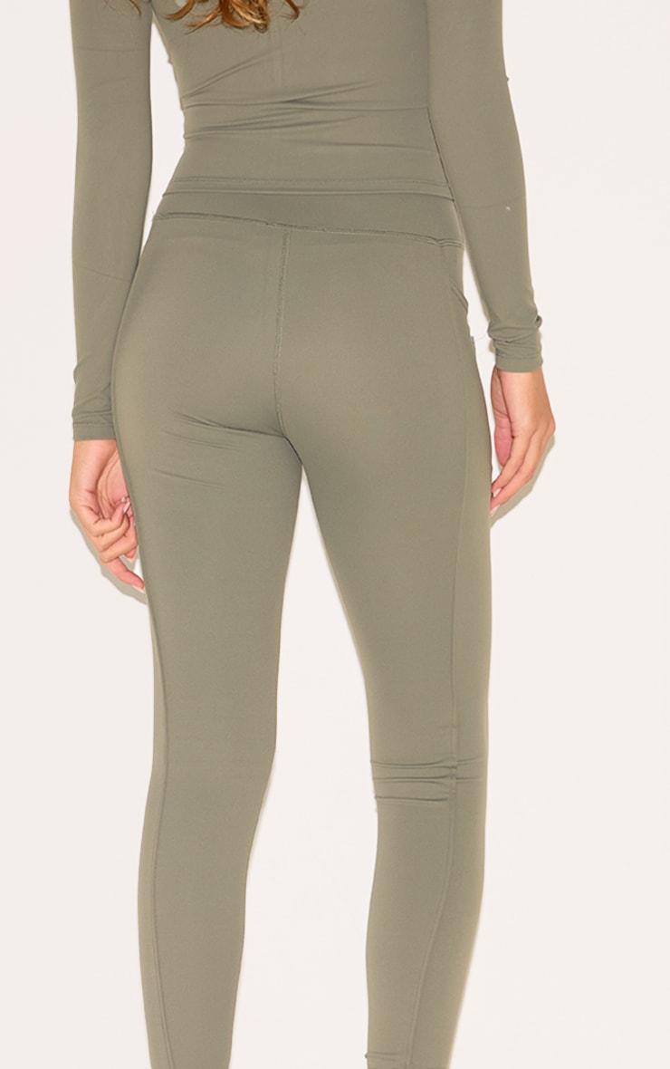 Olive Sculpt Side Pocket Gym Leggings Product Image