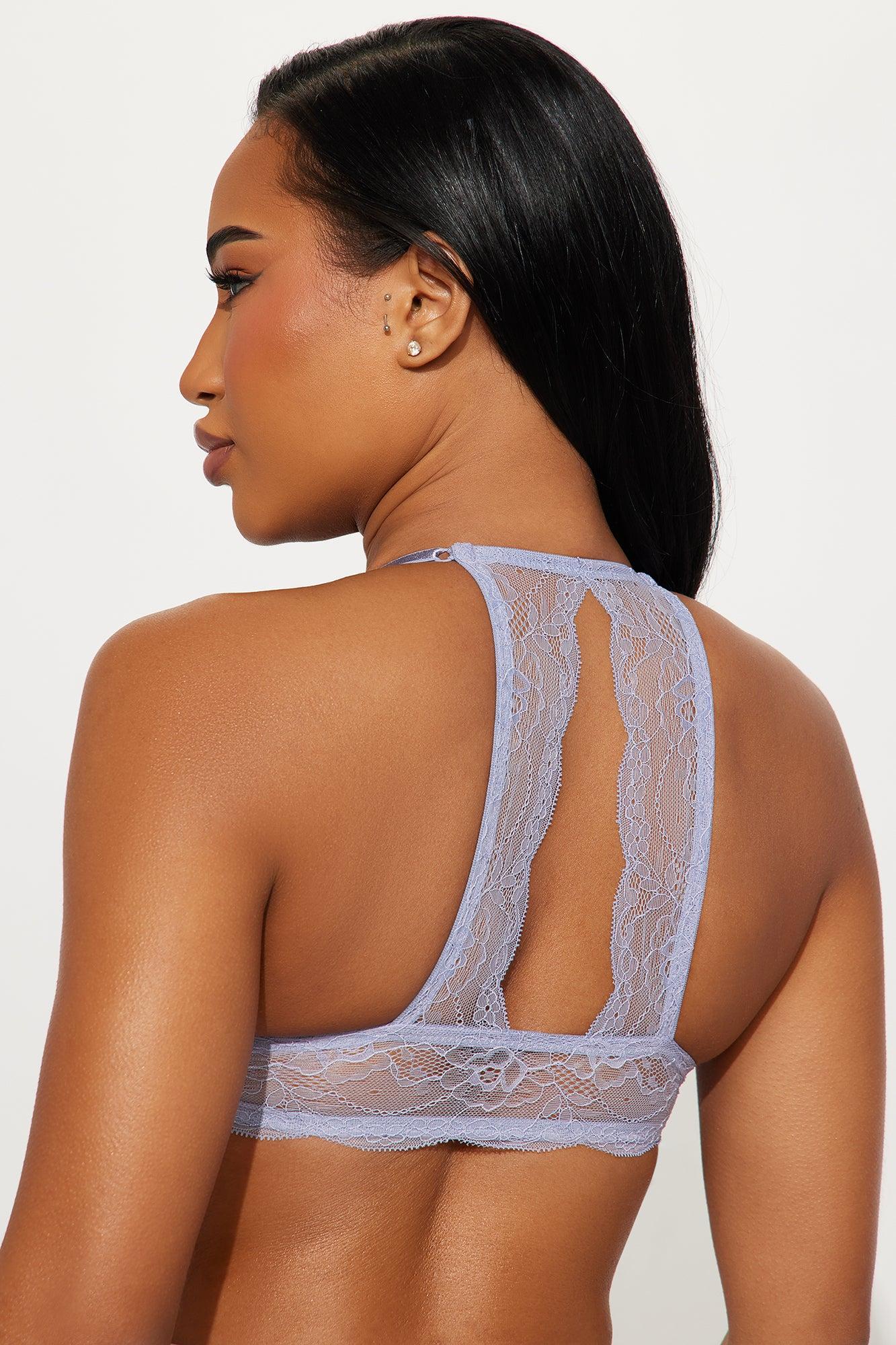 A Touch Of Lace Front Closure Mega Push Up Bra - Periwinkle Product Image