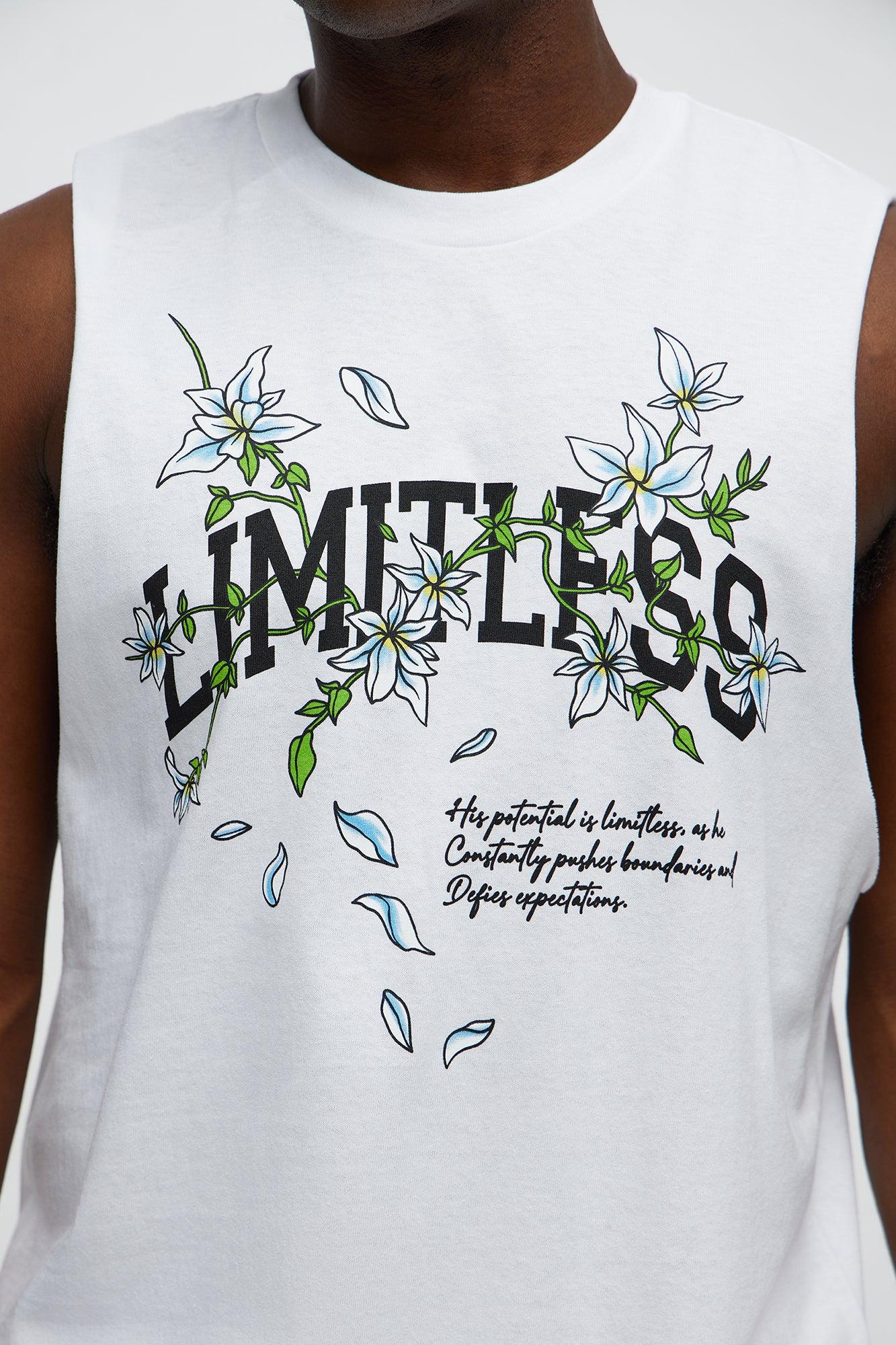 Limitless Bloom Muscle Tee - White Male Product Image