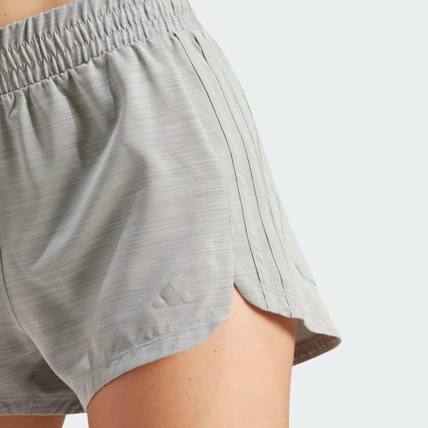 adidas Pacer Training 3-Stripes Woven Mid-Rise Shorts Mgh Solid Grey XL Womens Product Image