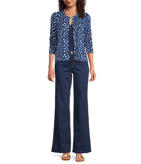 Lilly Pulitzer Fairley You're An Animal Print Crew Neck Long Sleeve Cardigan Product Image