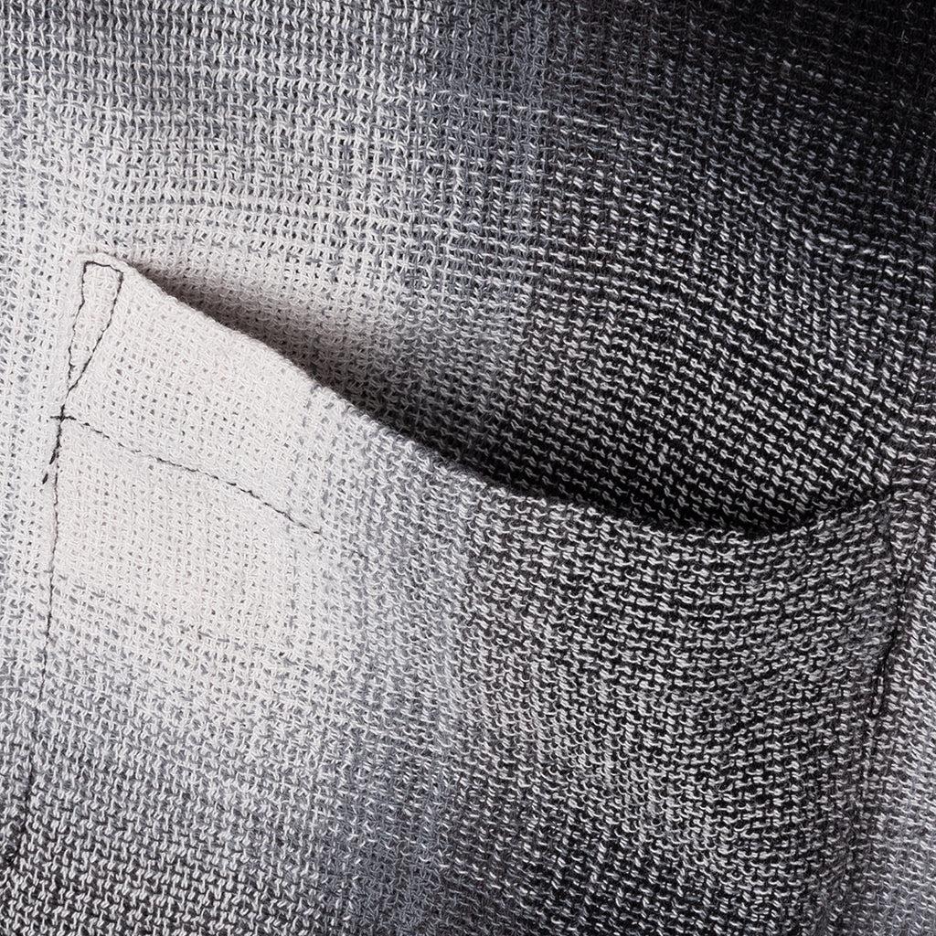 Loose Weave Plaid Shirt - Grey Male Product Image