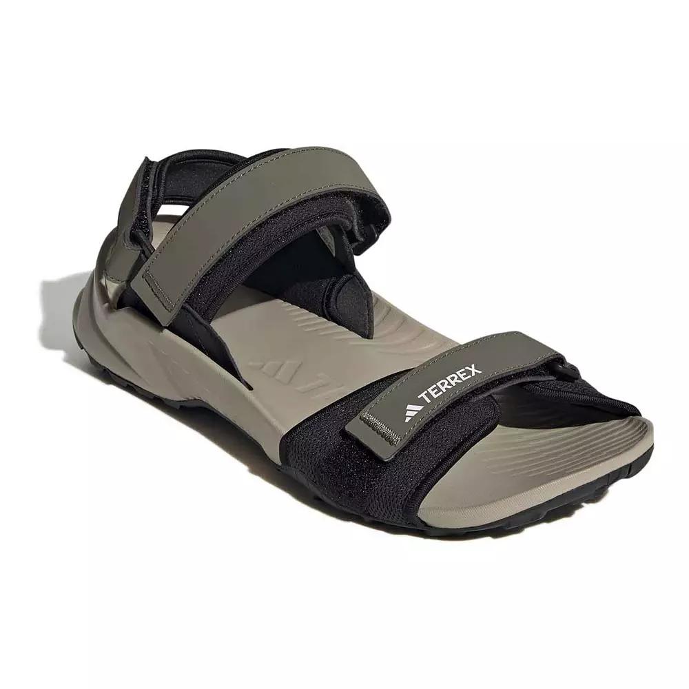 adidas Terrex Hydroterra Hiking Sandals - Mens Olive Strata/Black/Wonder Beige Product Image