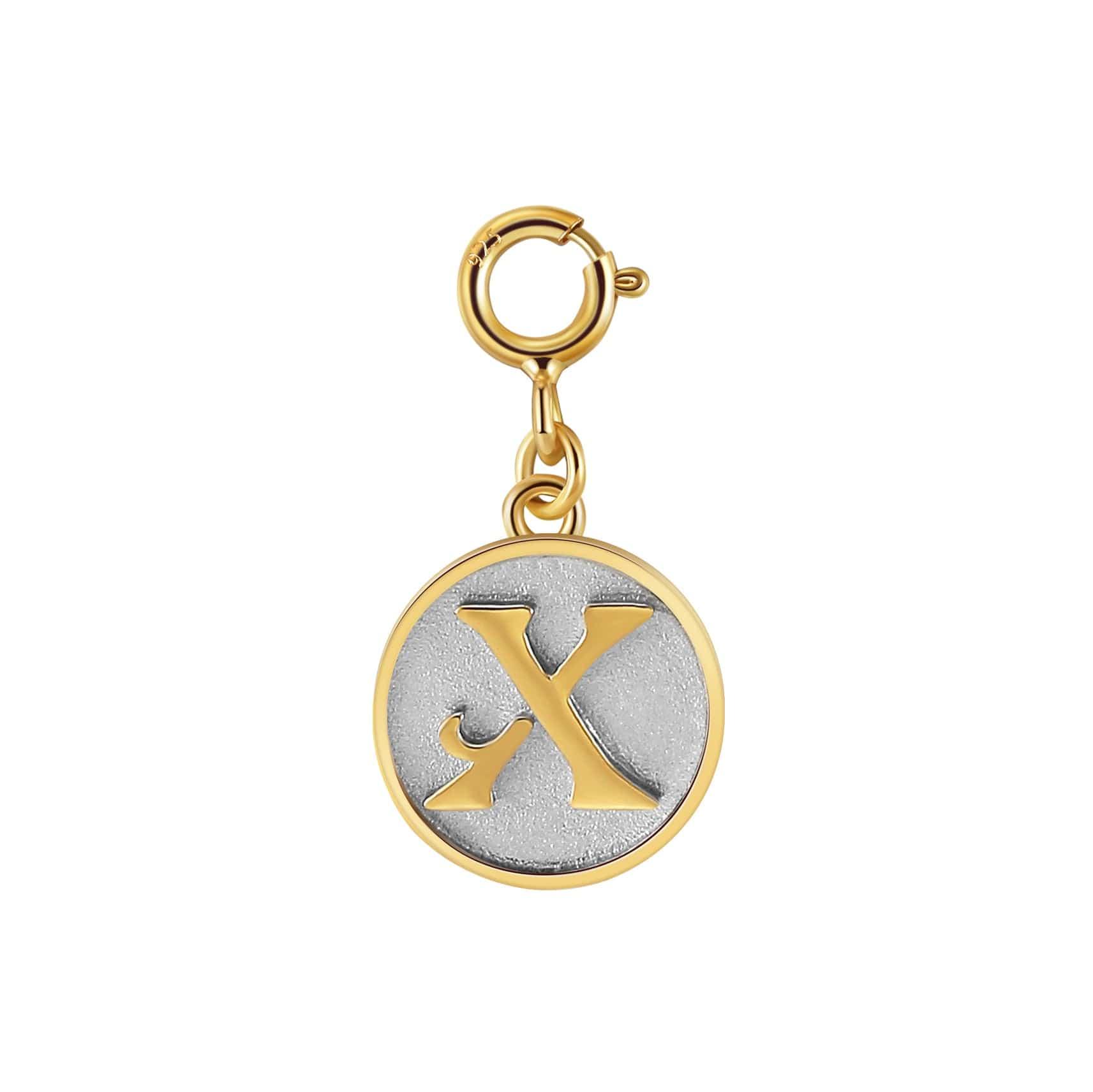 Saints Dainty Fancy Initial Clip on Pendant A-Z Product Image