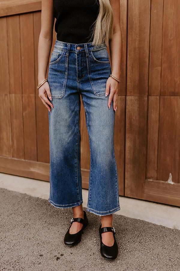 The Josie High Waist Wide Leg Crop Jean Product Image