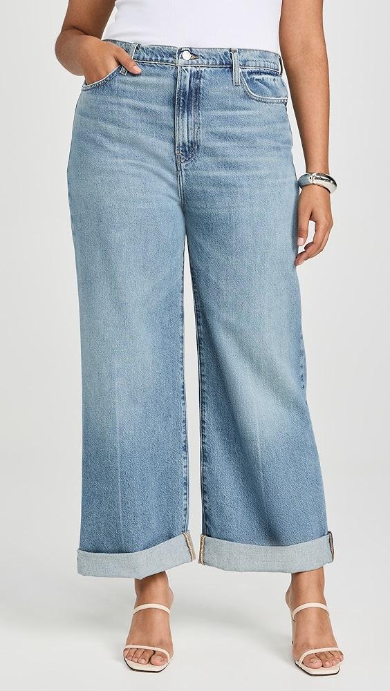 FRAME Le Jane Wide Leg Cuffed Jeans | Shopbop Product Image
