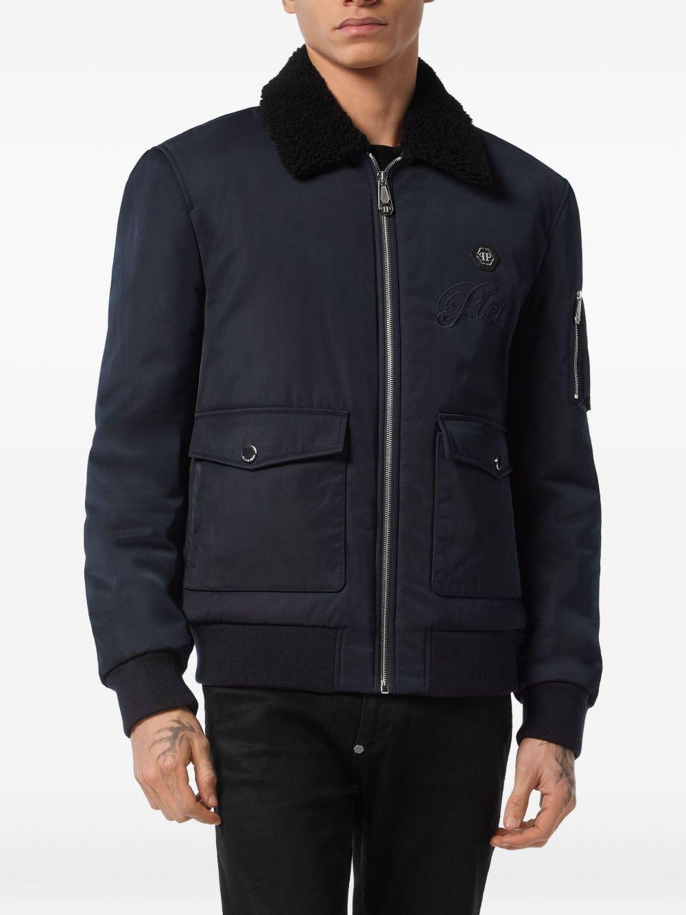 shearling-collar bomber jacket Product Image