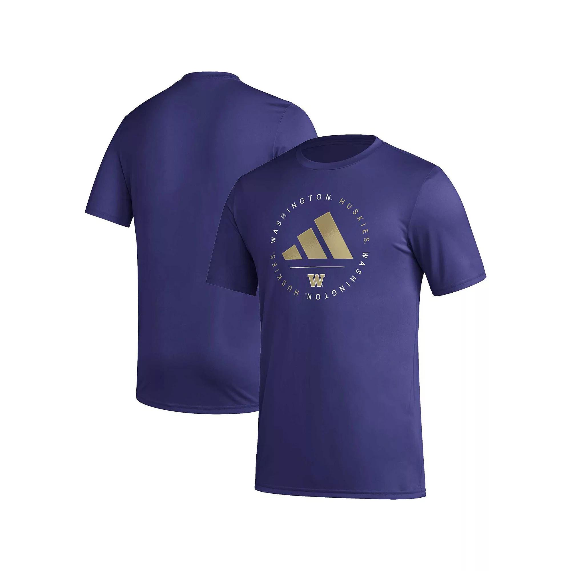Men's adidas Purple Washington Huskies Stripe Up Pregame T-Shirt, Size: XL Product Image