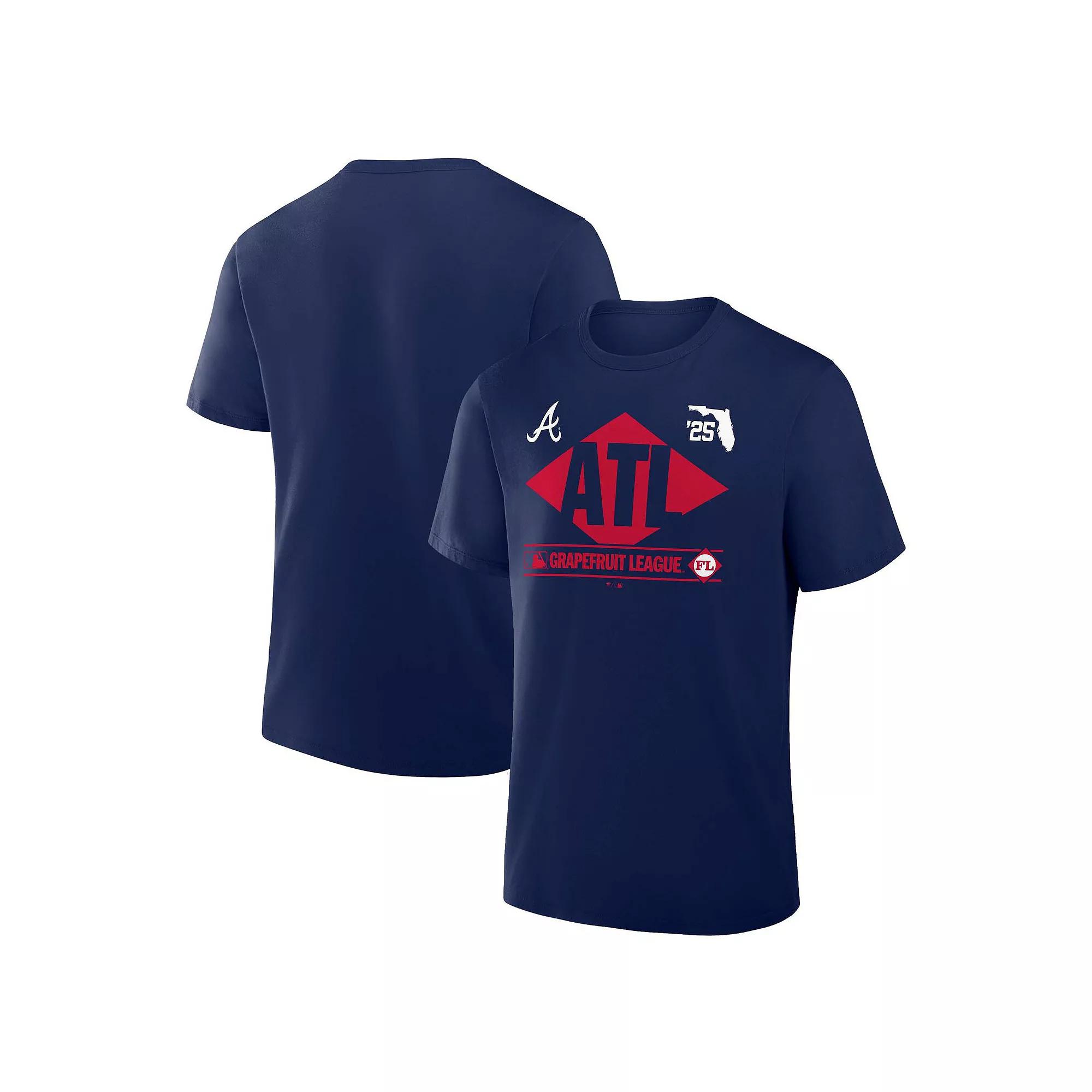 Men's Fanatics Navy Atlanta Braves 2025 Spring Training Grapefruit League True Icon T-Shirt,  Product Image