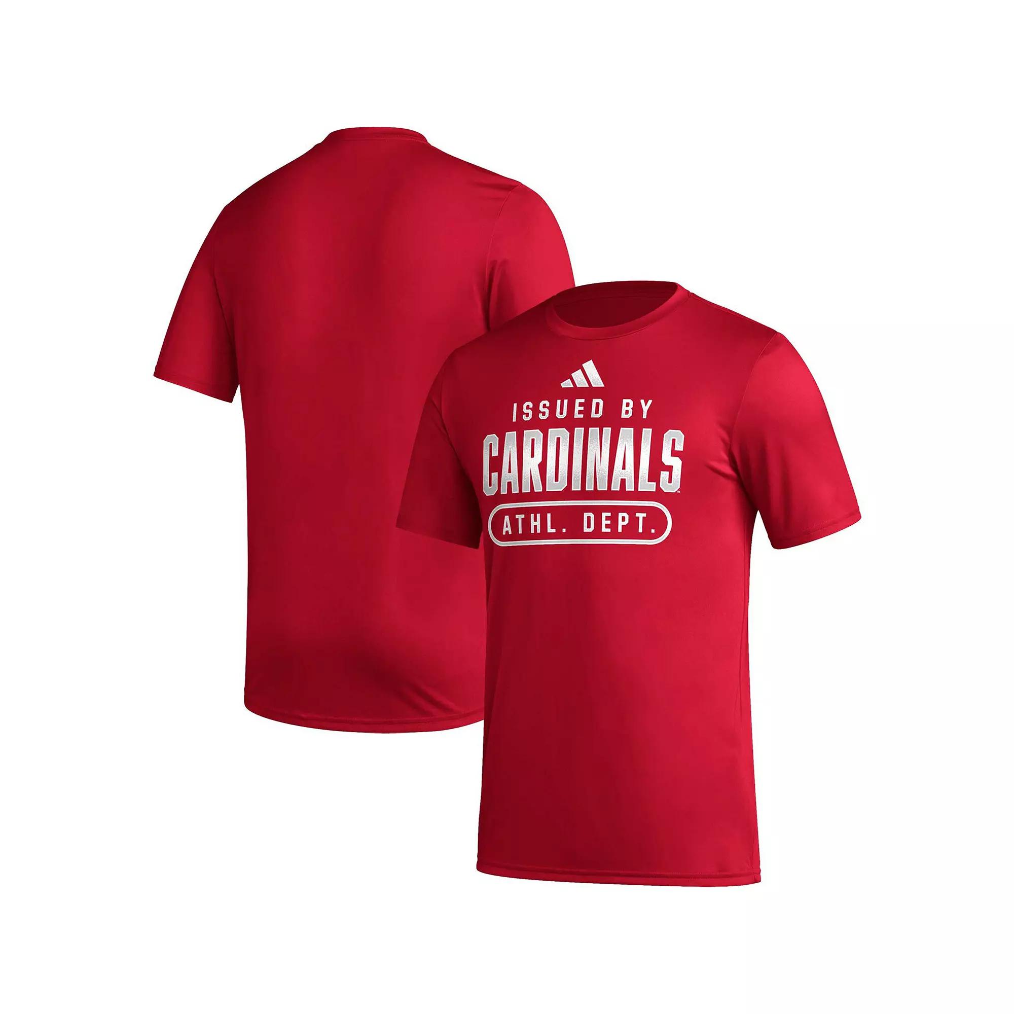 Mens adidas Louisville Cardinals Sideline AEROREADY Pregame T-Shirt Product Image