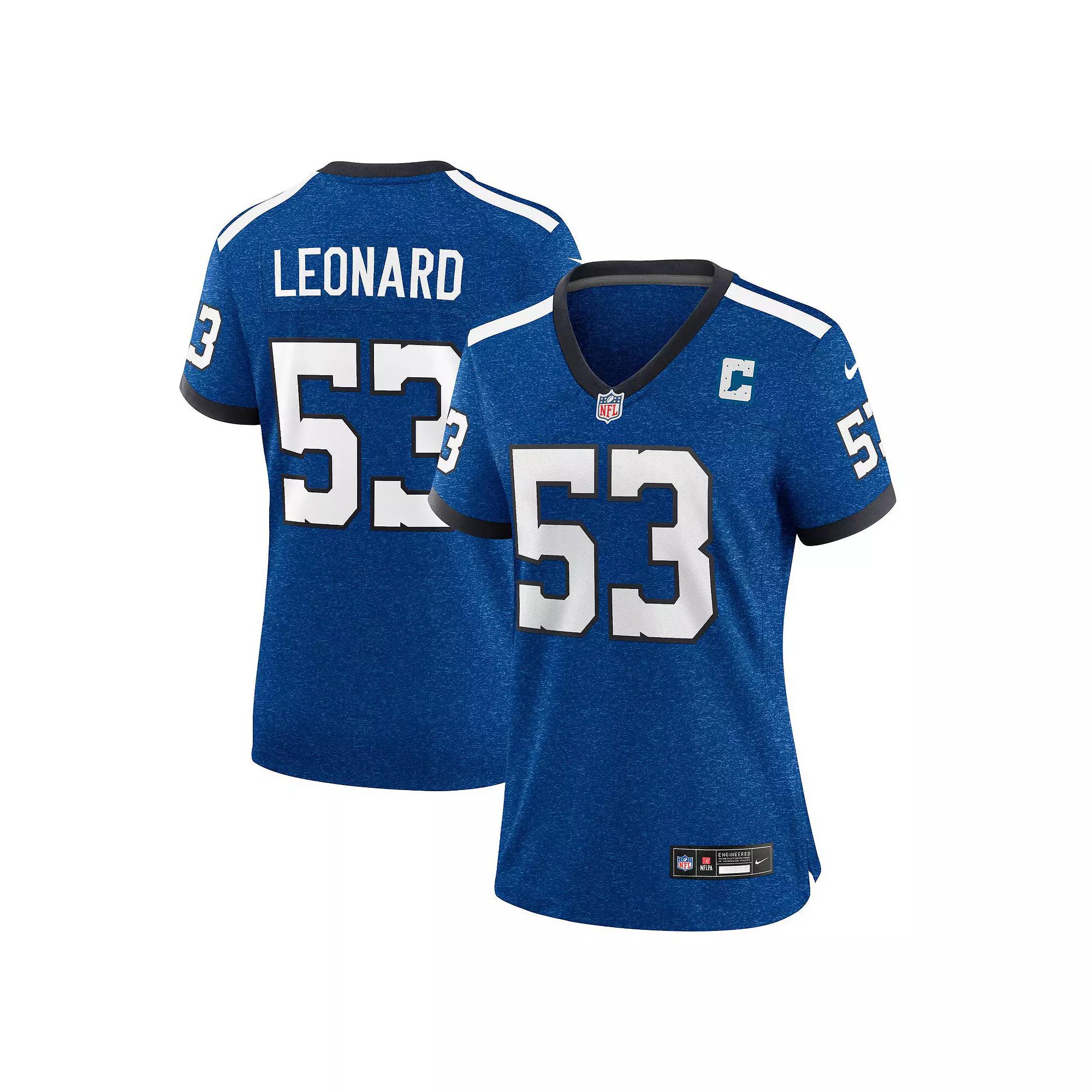 Women's Nike Shaquille Leonard Blue Indianapolis Colts Player Jersey, Size: Small Product Image