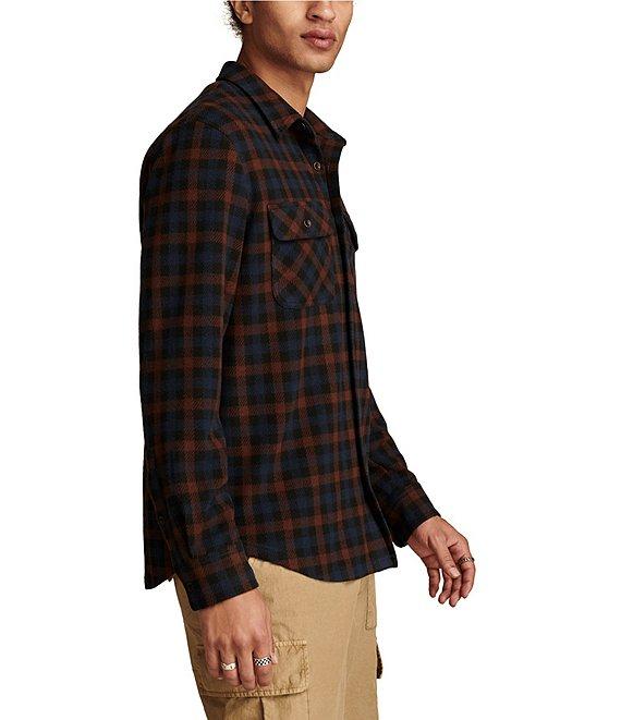 Lucky Brand Long Sleeve Plaid Brushed Jersey Shirt Product Image