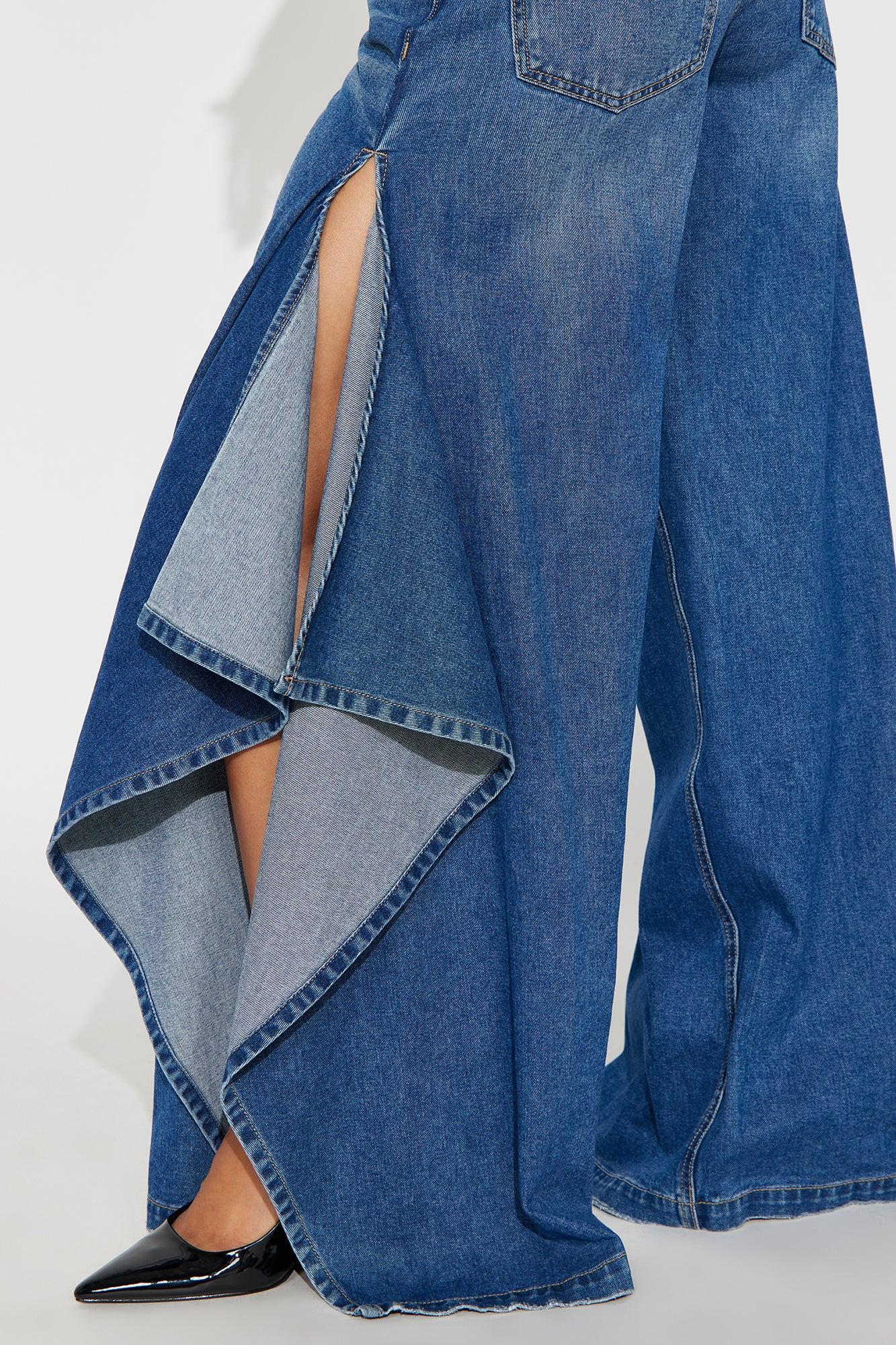 Not The Drama Wide Leg Jeans - Medium Wash Female Product Image