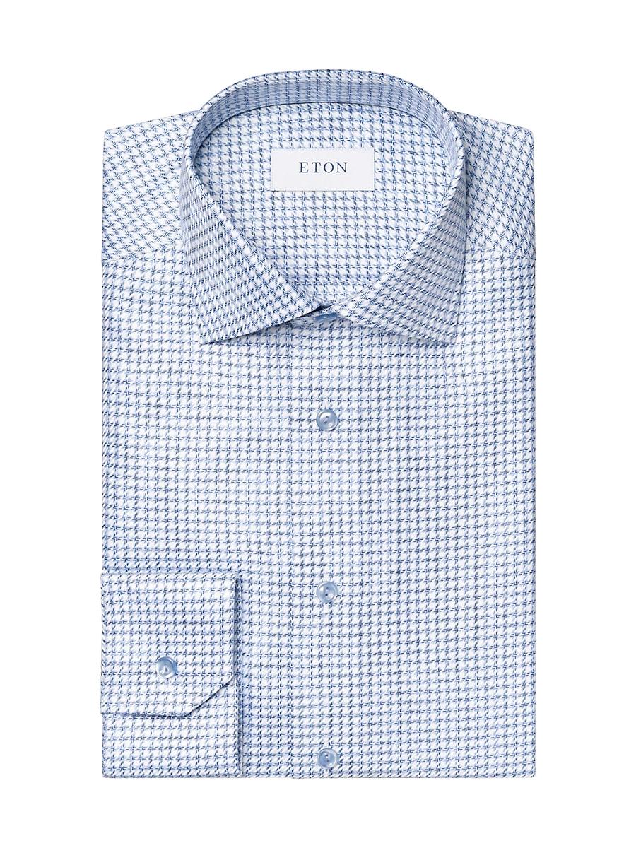 Mens Signature King Twill Check Slim-Fit Dress Shirt Product Image