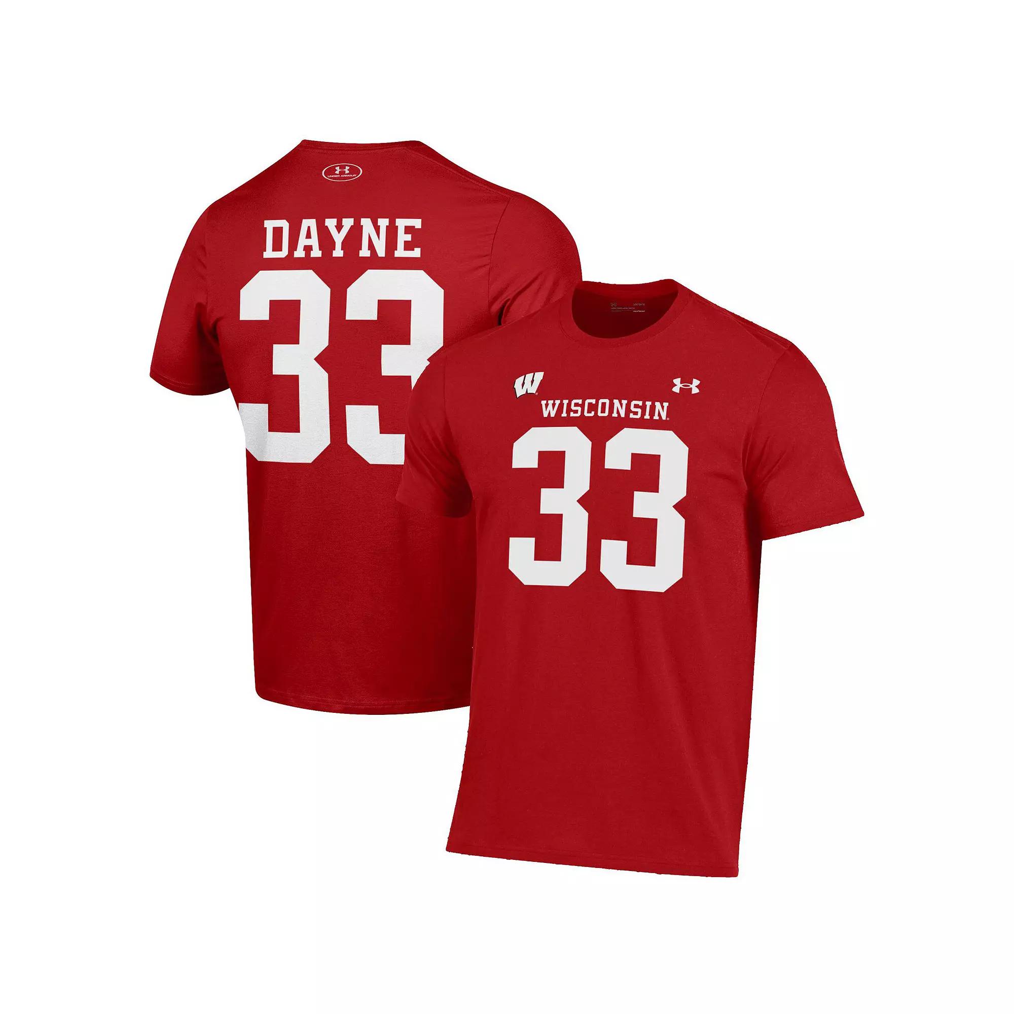 Men's Under Armour Ron Dayne Red Wisconsin Badgers Name & Number T-Shirt,  Product Image